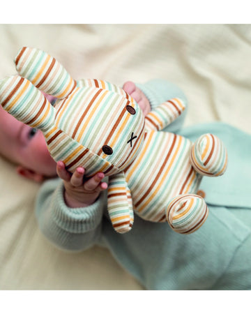 Soft Toy: Miffy Vintage Stripes All Over Print 25Cm