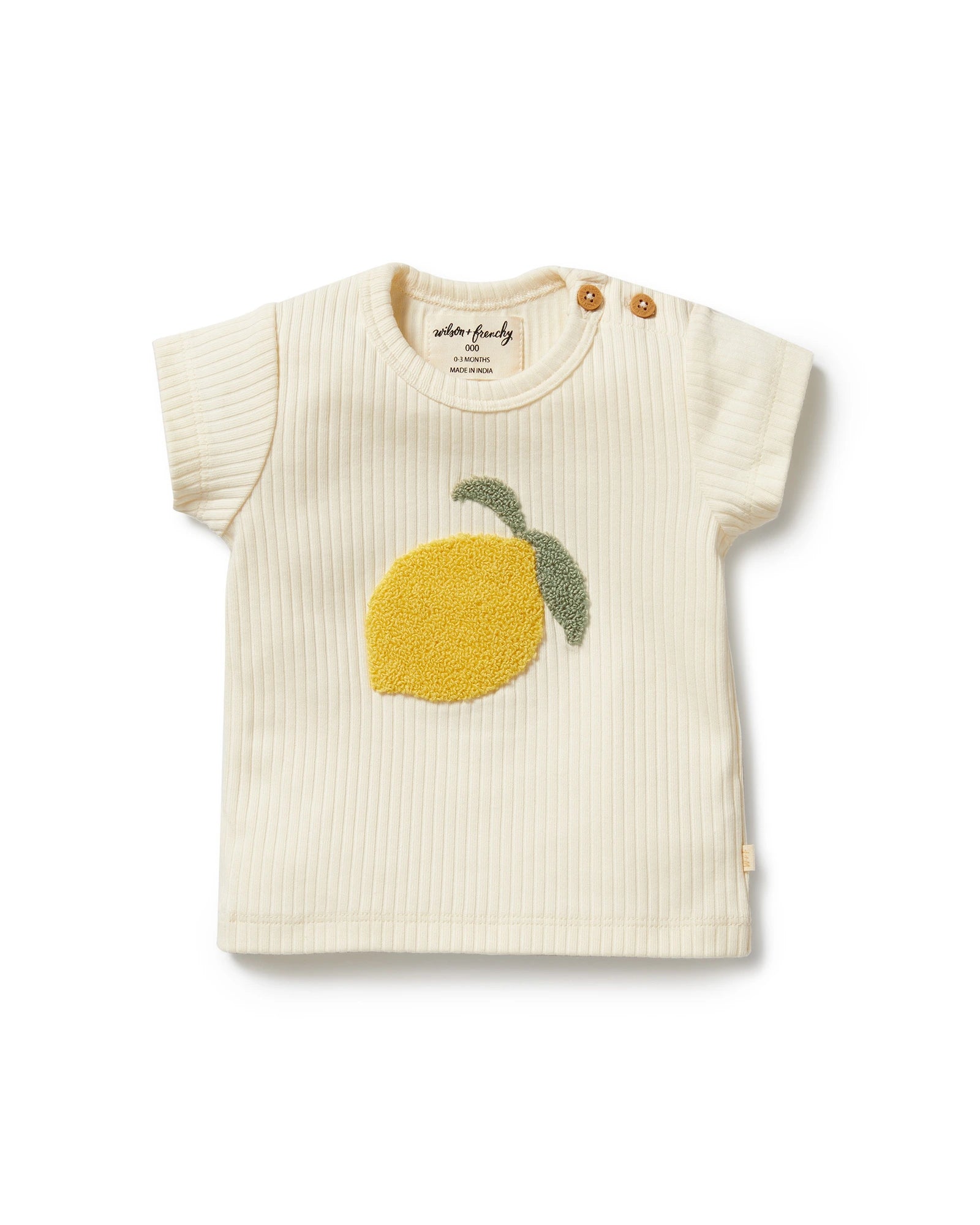 Wilson & Frenchy Lemon Leaf Organic Tee 3-6 Months