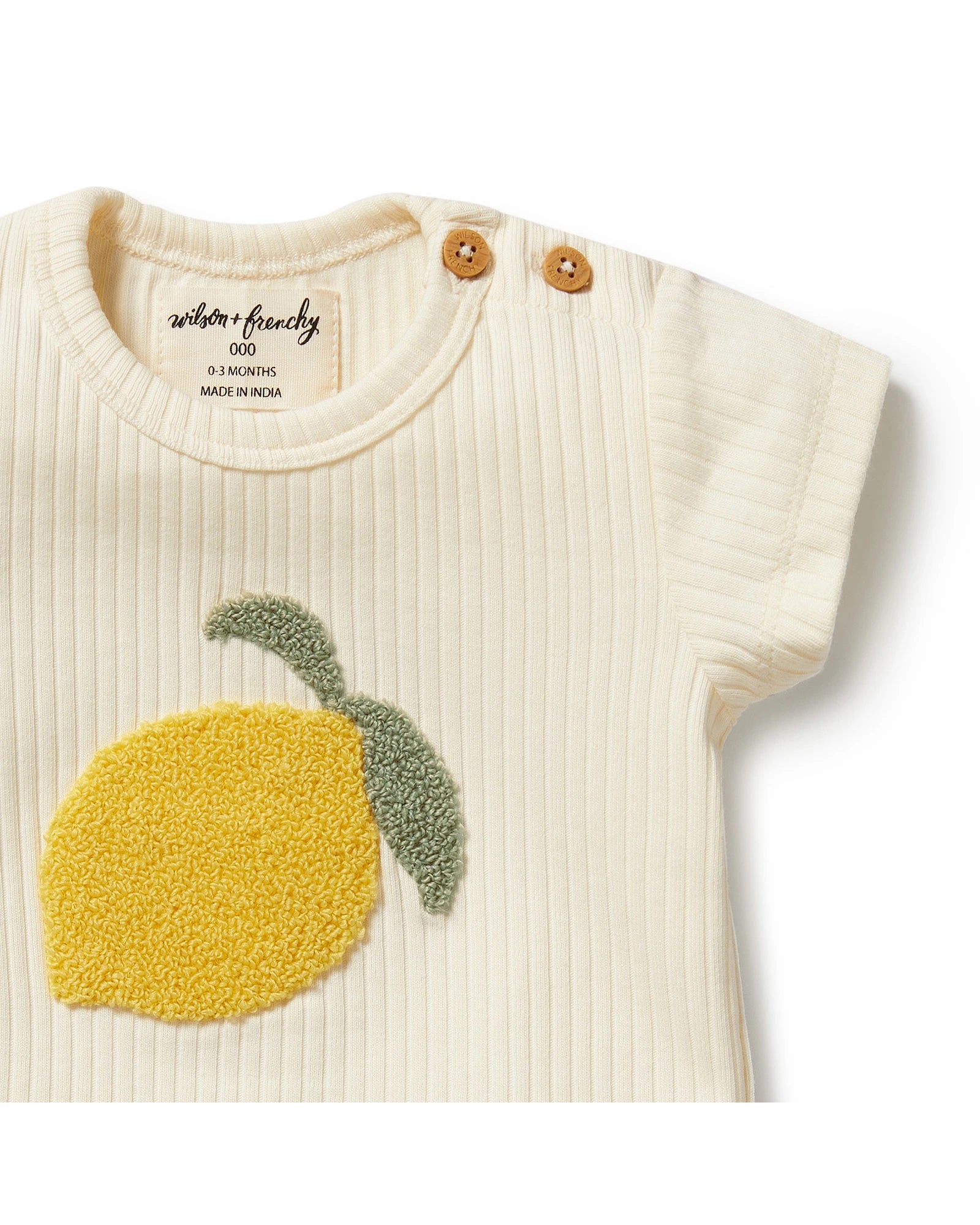 Wilson & Frenchy Lemon Leaf Organic Tee 3-6 Months