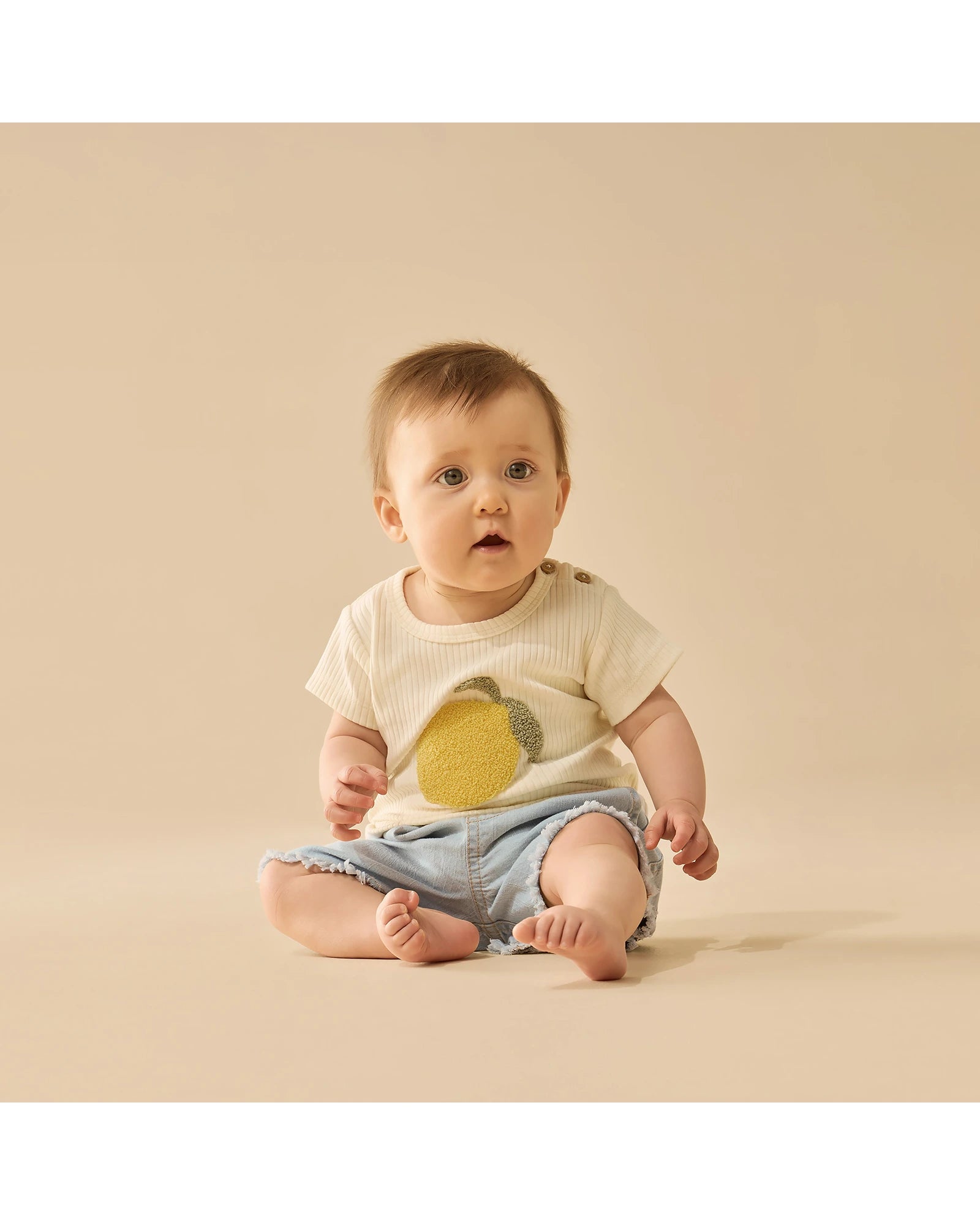 Wilson & Frenchy Lemon Leaf Organic Tee 3-6 Months