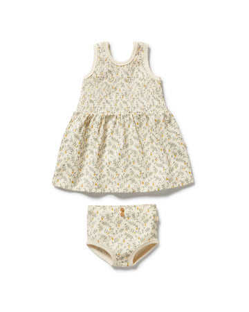 Wilson & Frenchy Lemon Leaf Organic Dress Set 3-6 Months