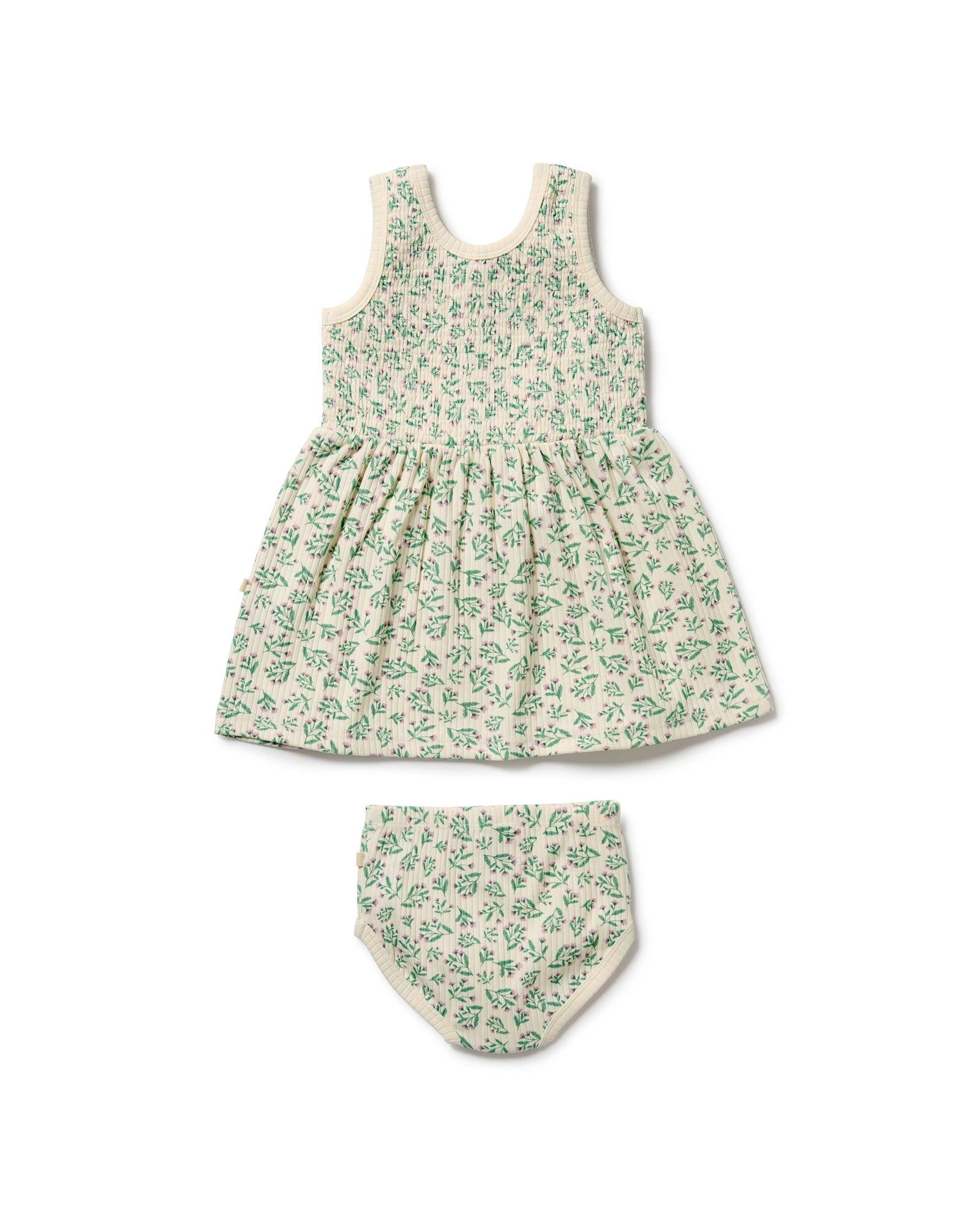 Wilson & Frenchy Periwinkle Organic Dress Set 3-6 Months