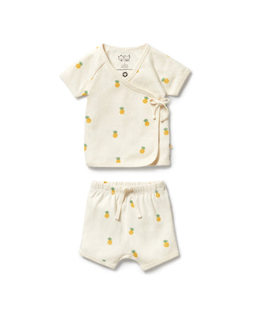 Wilson & Frenchy Piney Pals Organic Pointelle Kimono Set 0-3 Months