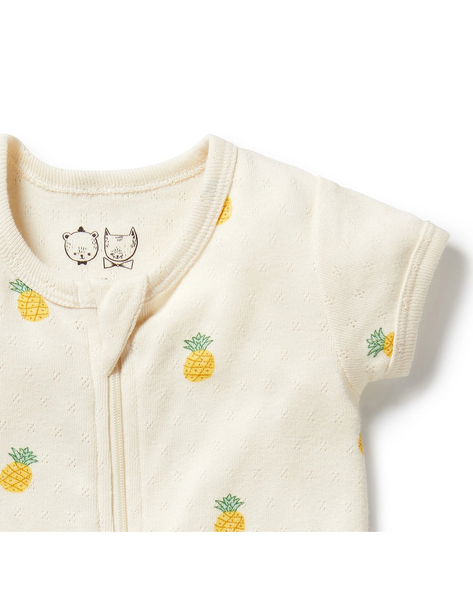 Wilson & Frenchy Piney Pals Organic Pointelle Boyleg Zipsuit 0-3 Months