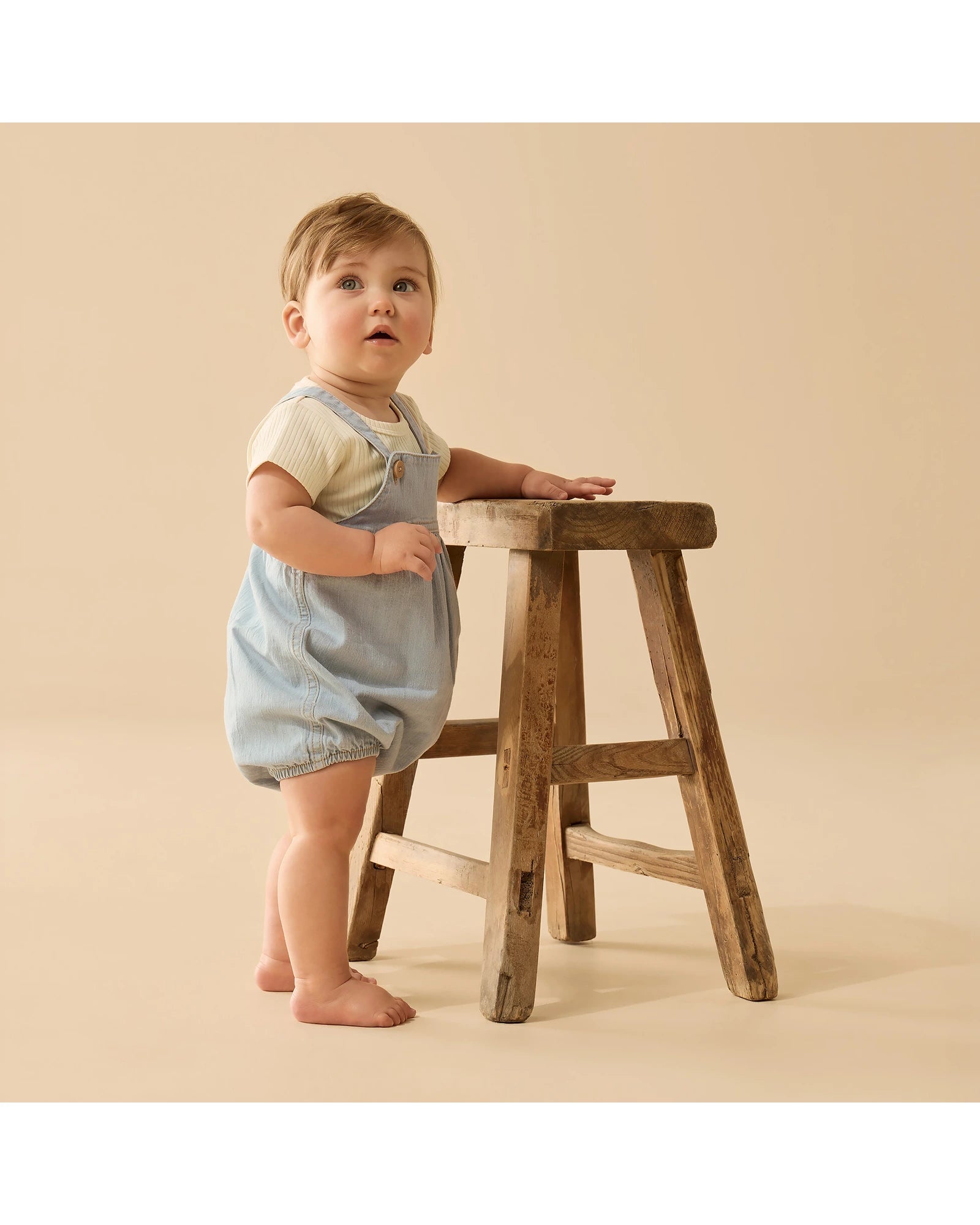 Wilson & Frenchy Organic Denim Bodysuit 6-12 Months