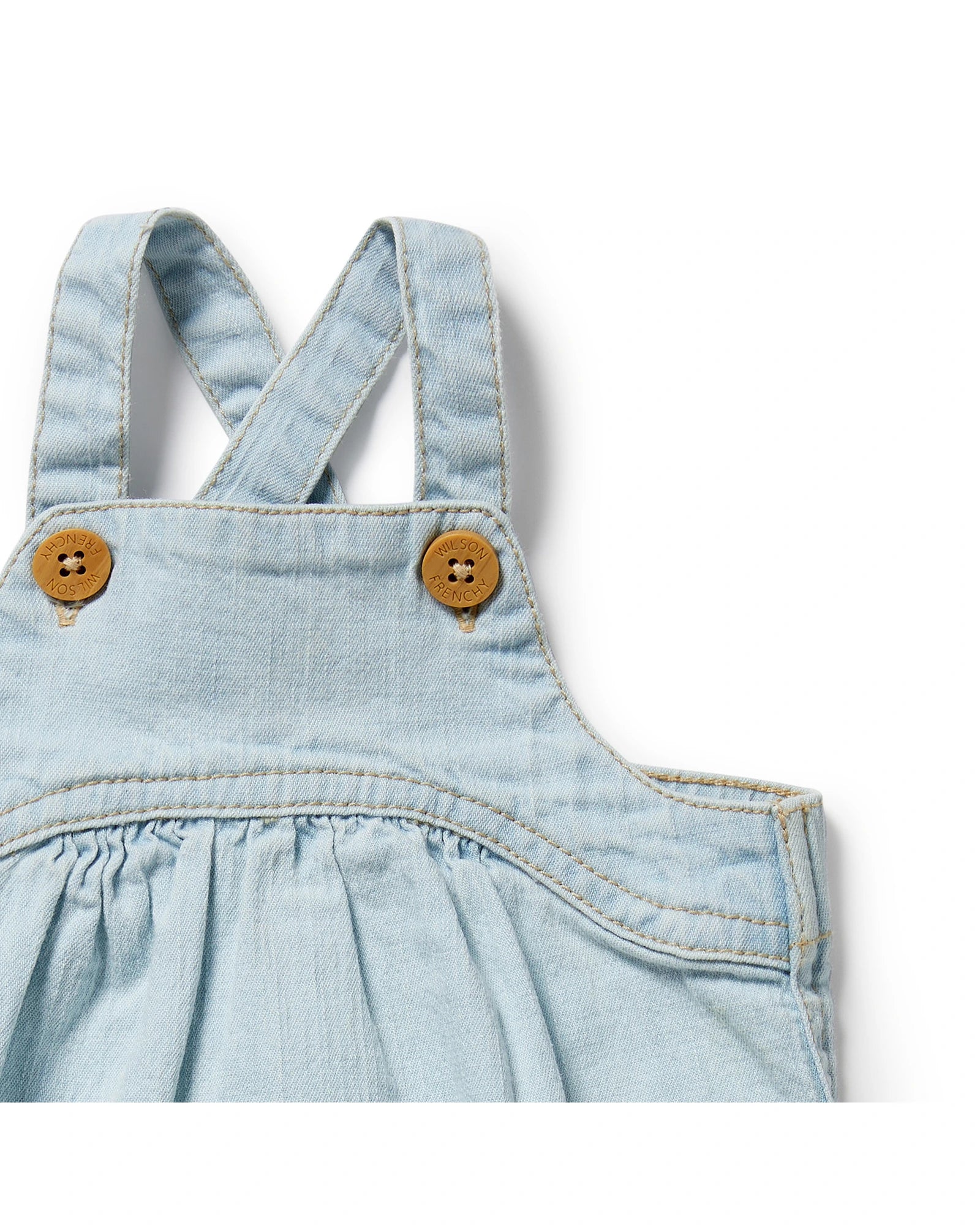 Wilson & Frenchy Organic Denim Bodysuit 6-12 Months