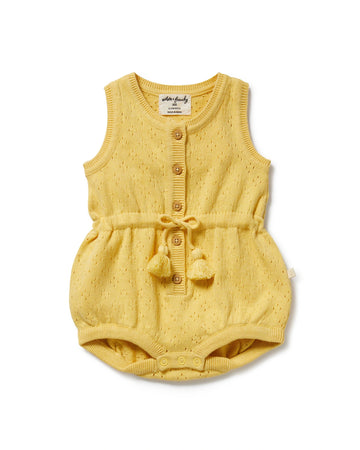 Wilson & Frenchy Sunny Sorbet Organic Knitted Tie Bodysuit 12-18 Months