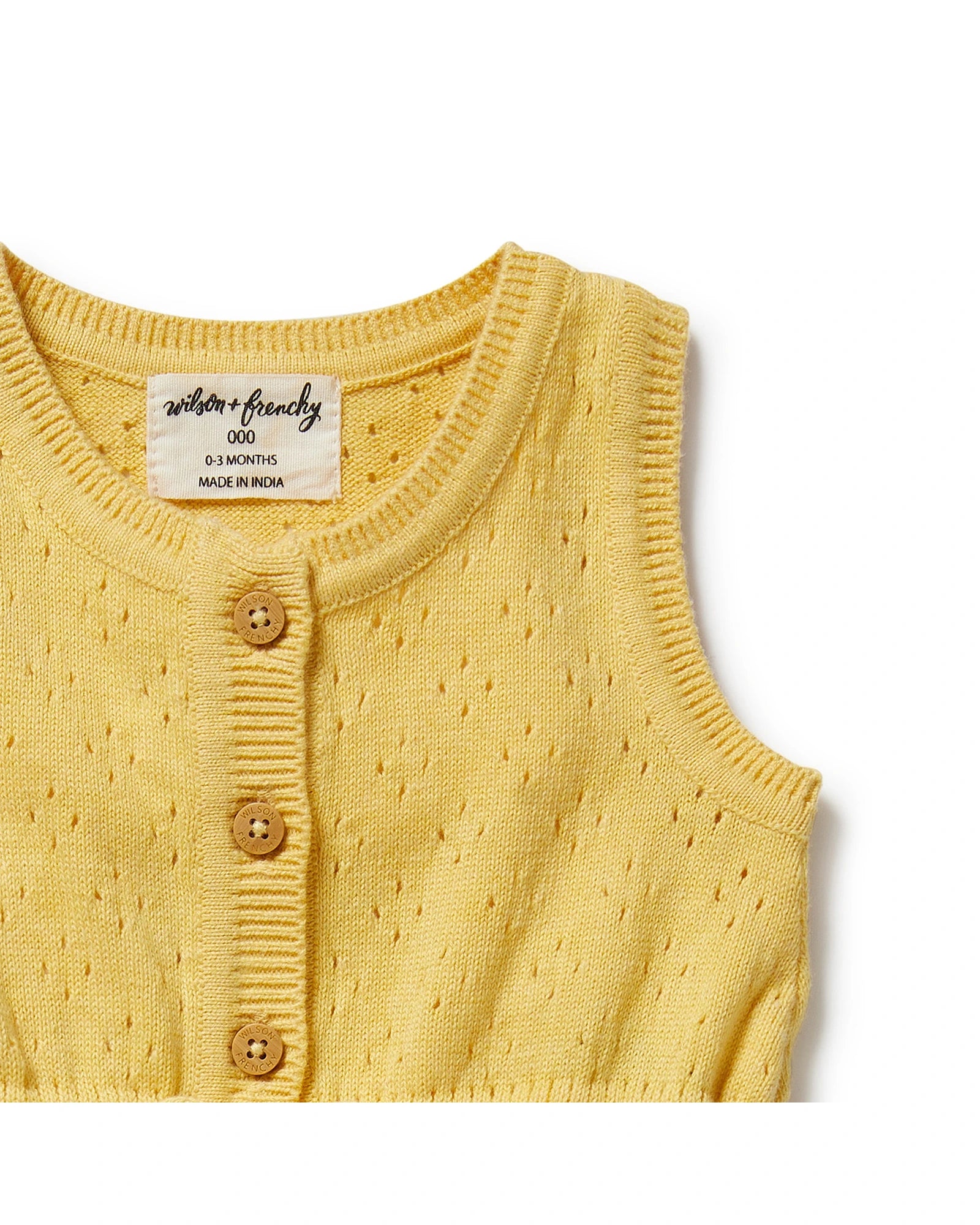 Wilson & Frenchy Sunny Sorbet Organic Knitted Tie Bodysuit 12-18 Months
