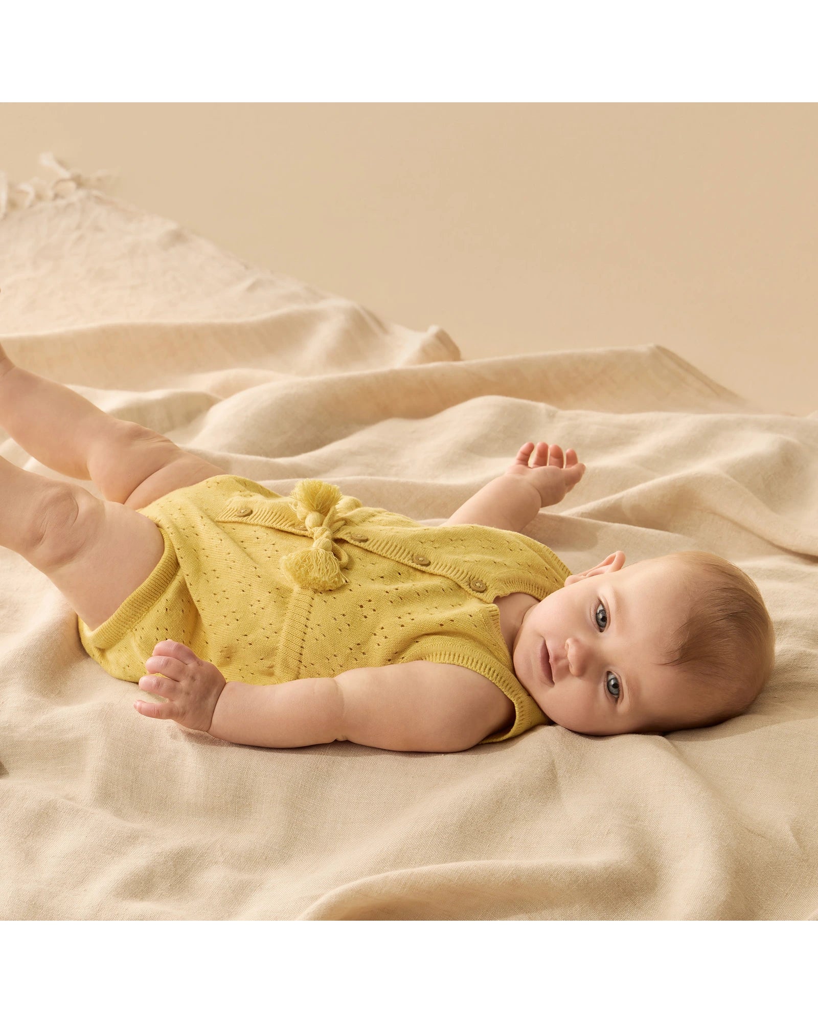 Wilson & Frenchy Sunny Sorbet Organic Knitted Tie Bodysuit 12-18 Months
