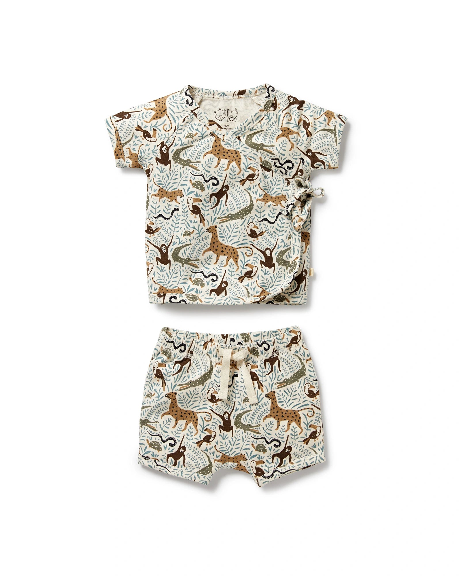 Wilson & Frenchy Mini Jungle Organic Kimono Set 12-18 Months