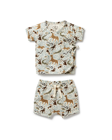 Wilson & Frenchy Mini Jungle Organic Kimono Set 12-18 Months