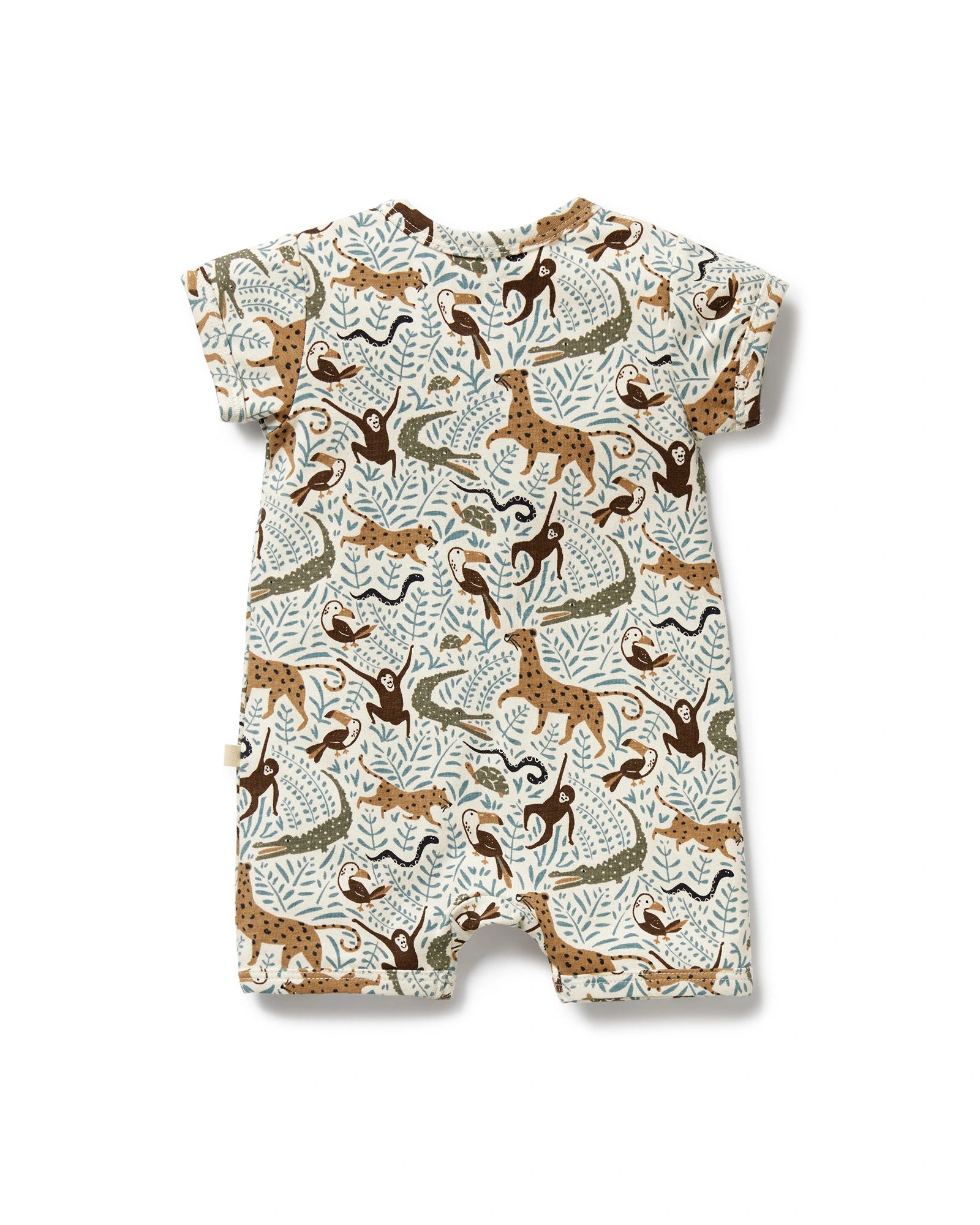 Wilson & Frenchy Mini Jungle Organic Boyleg Zipsuit 0-3 Months