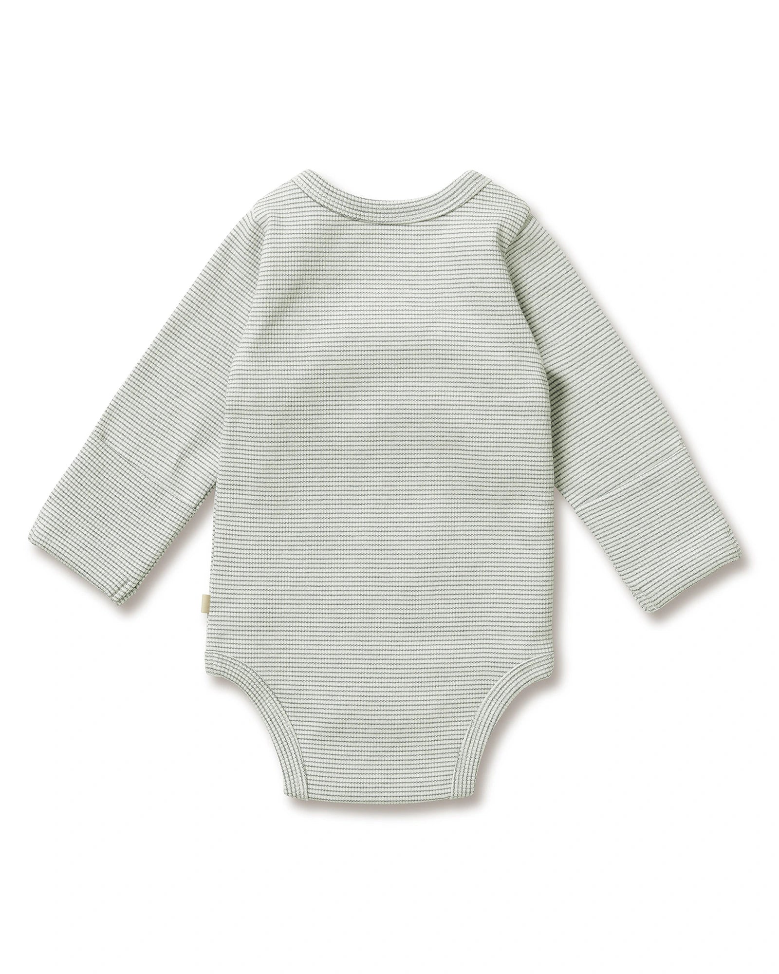 Organic Stripe Rib Kimono Bodysuit 0-3 mths