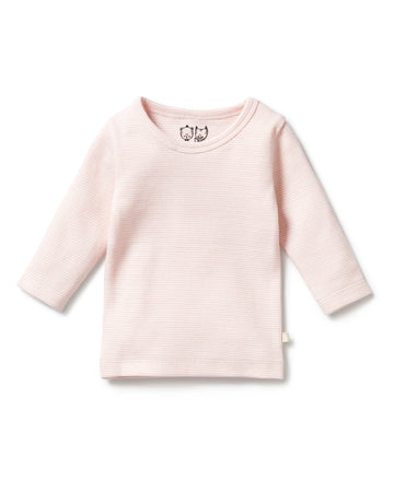 Organic Stripe Rib Long Sleeved Top 18-24 mths