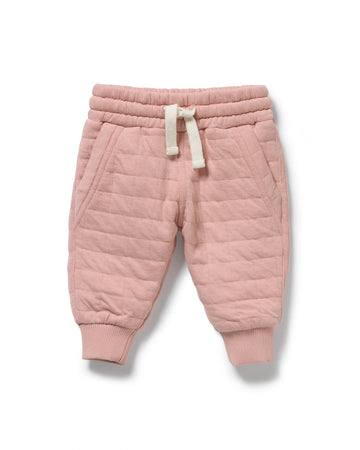 Rose Organic Quilted Sweat Pant 0-3 mths