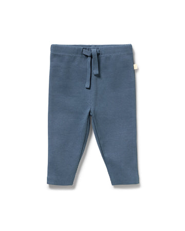 Twilight Blue Organic Rib Legging 12 -18mths