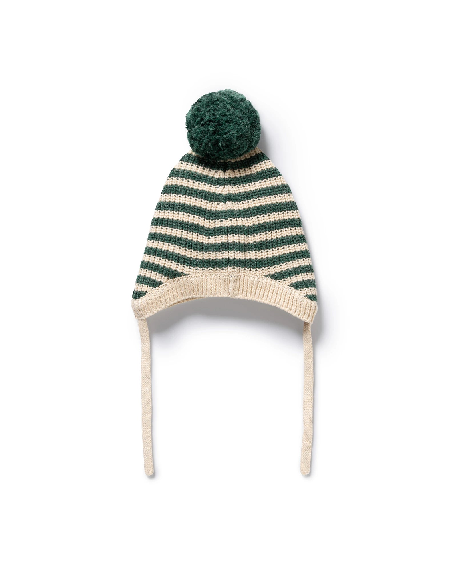 Clover Organic Knitted Stripe Bonnet 0-12 mths