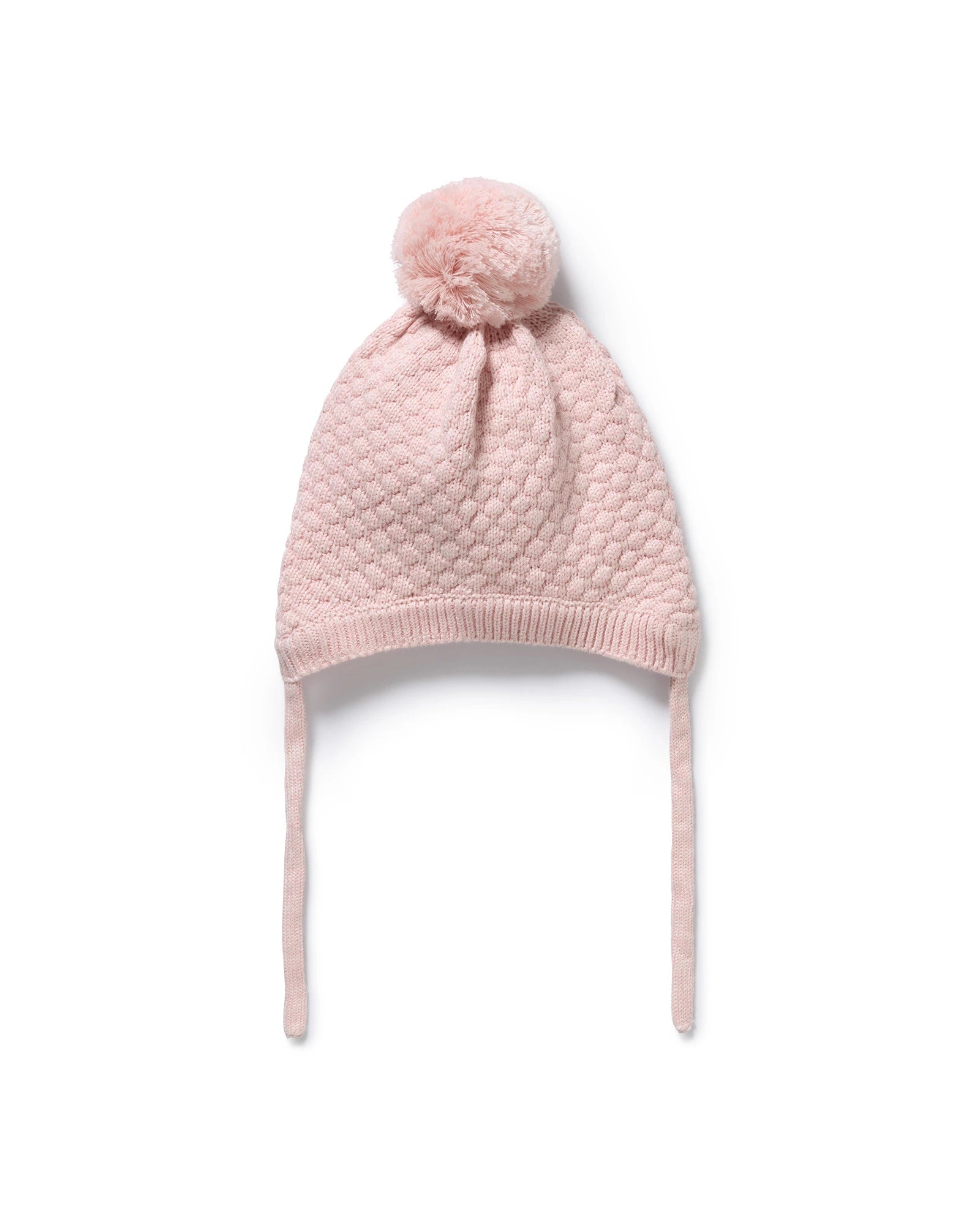 Marshmallow Organic Knitted Bubble Bonnet 12-24 mths XL