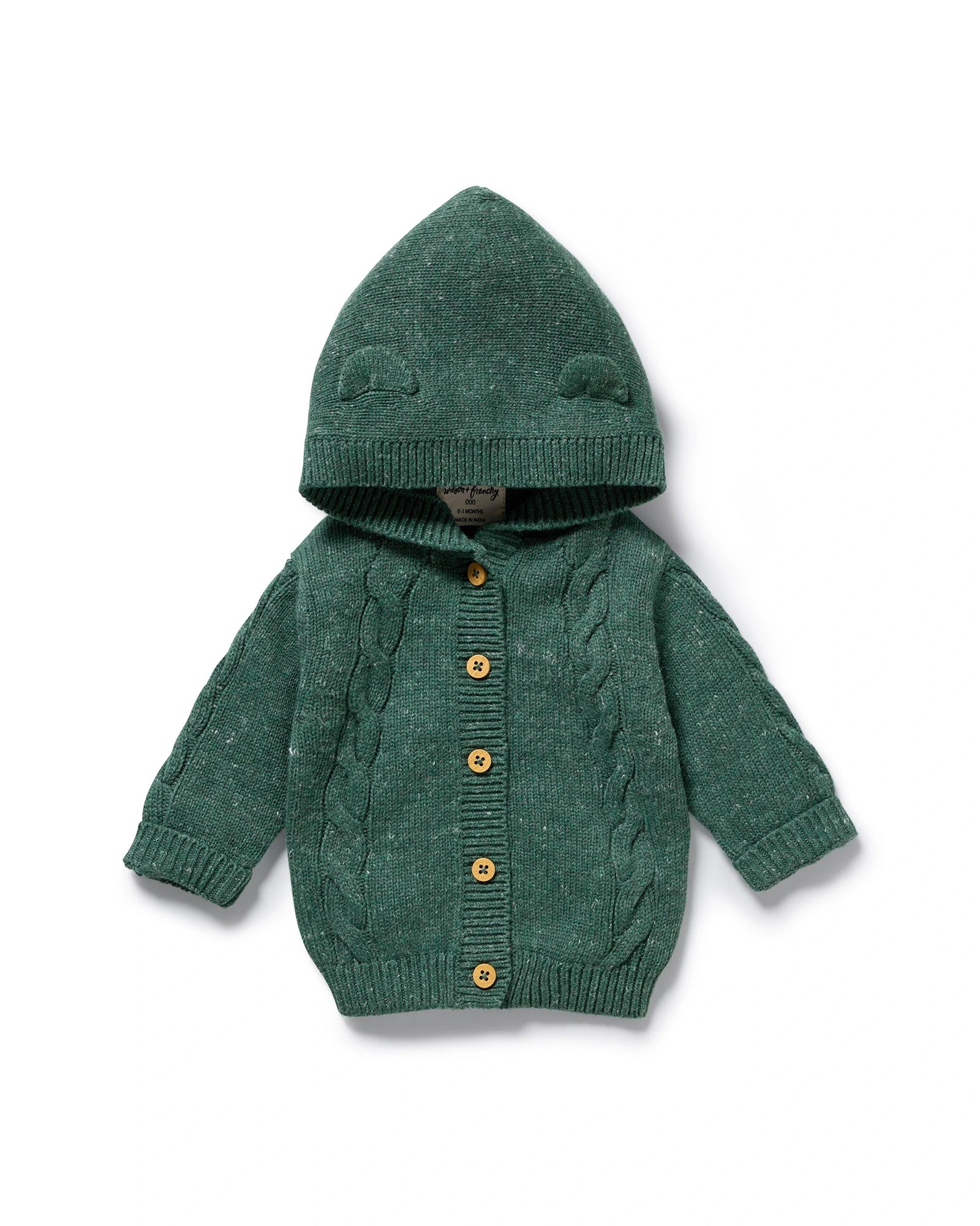Clover Organic Knitted Cable Jacket 6-12 mths