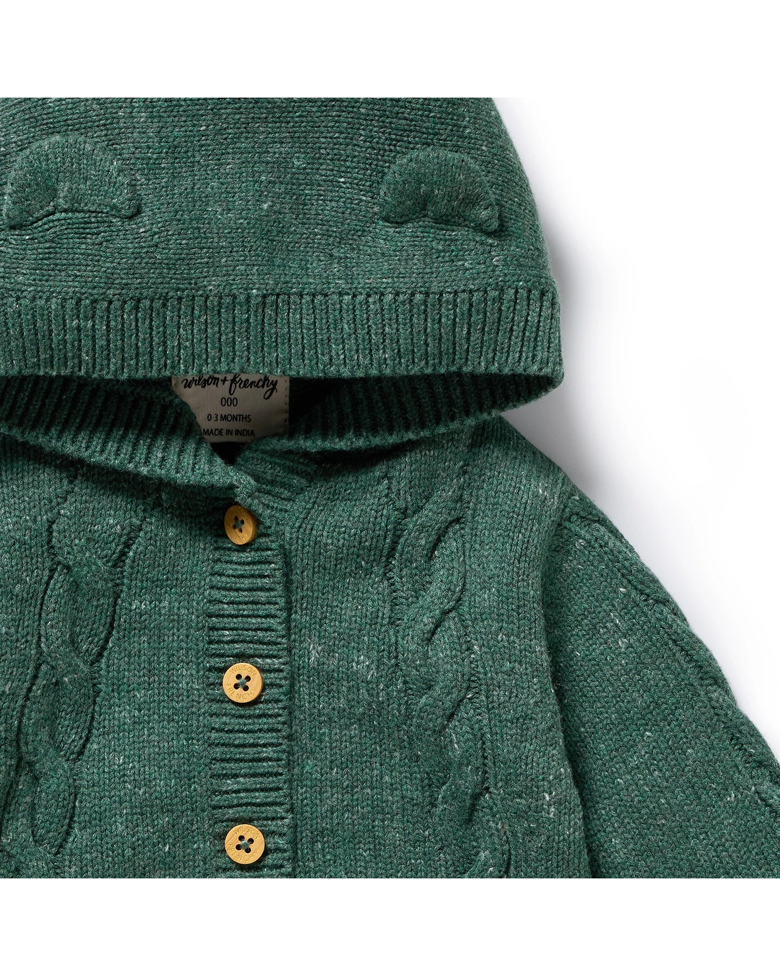 Clover Organic Knitted Cable Jacket 6-12 mths