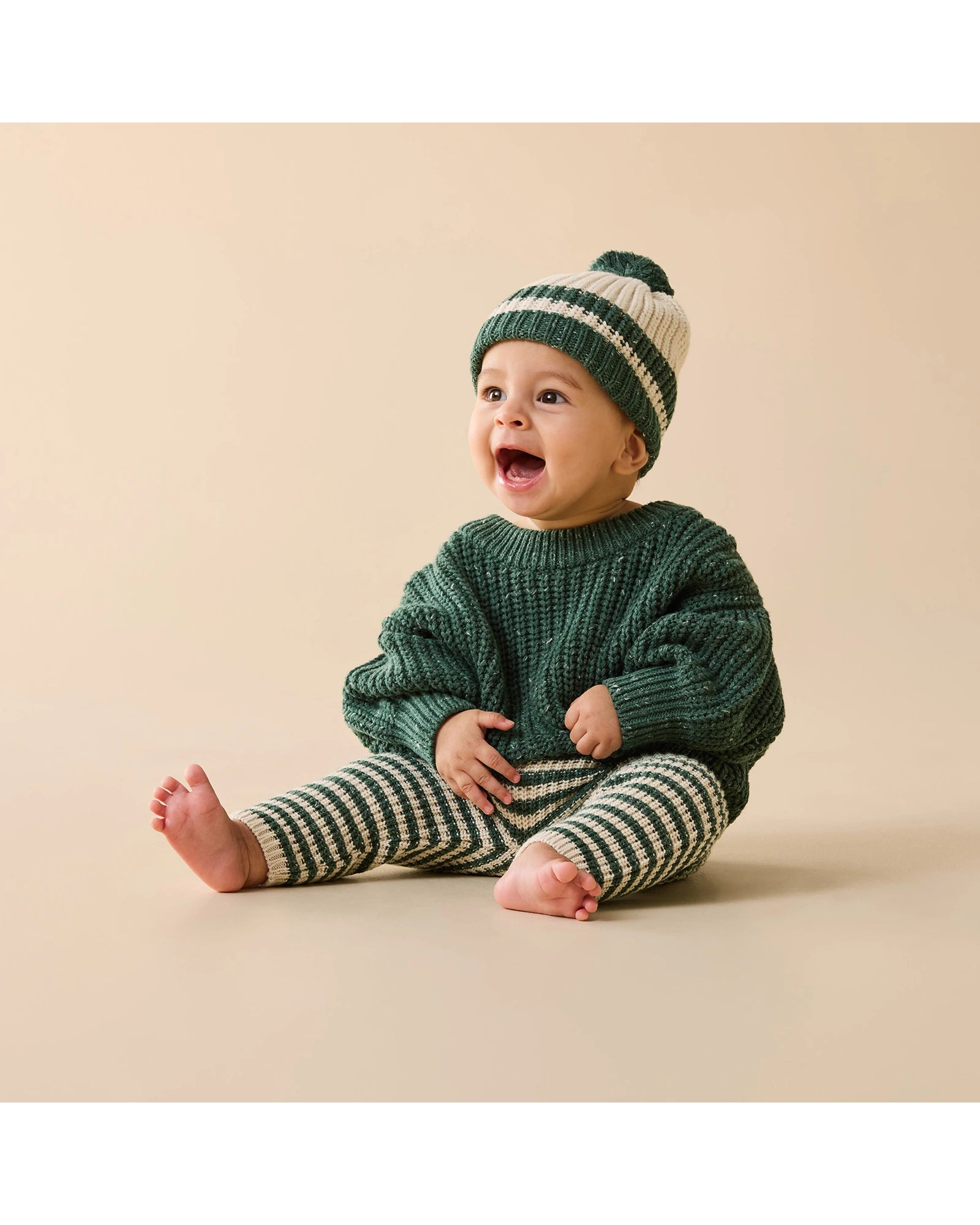 Clover Organic Knitted Stripe Legging 0-3 mths