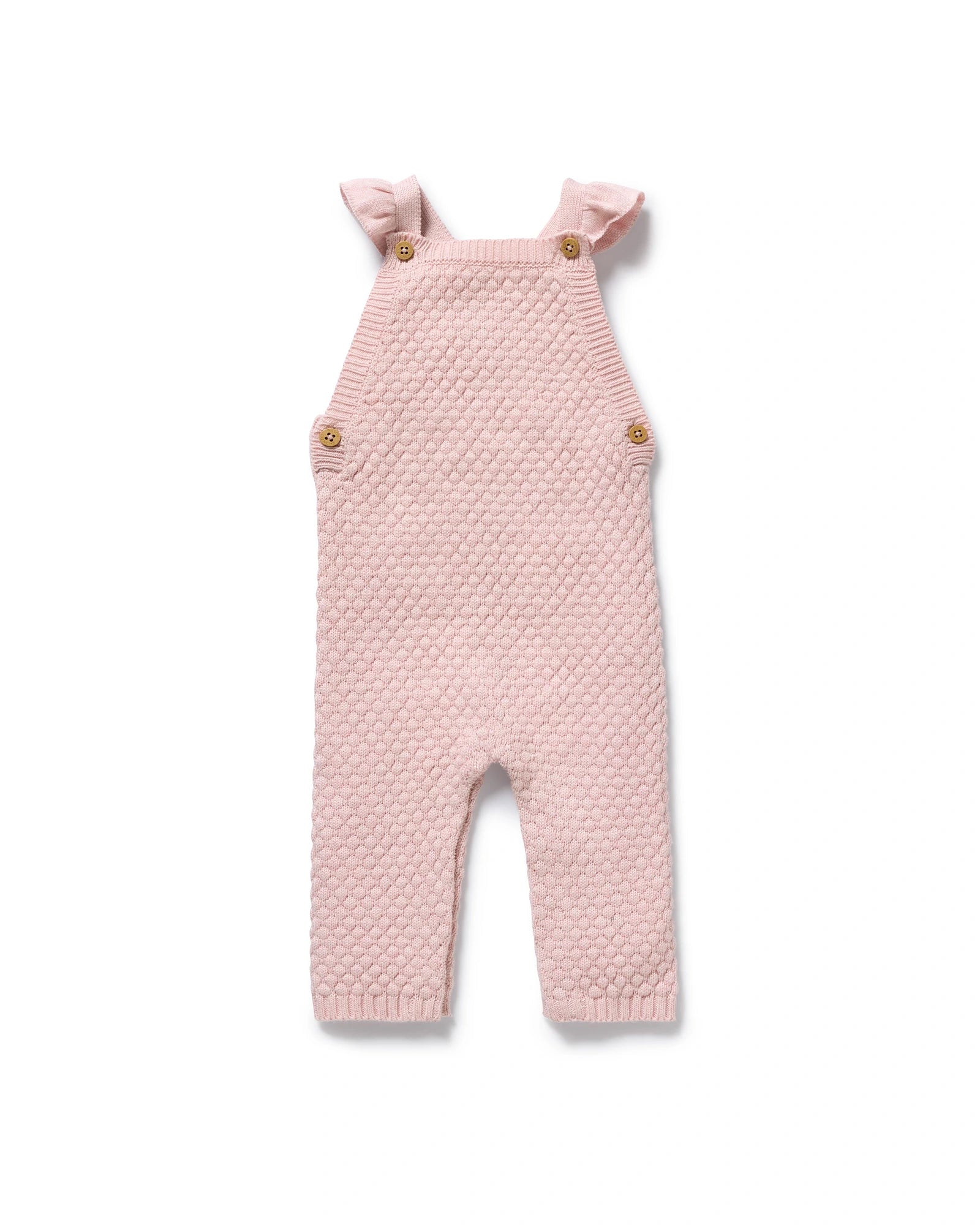 Marshmallow Organic Knitted Bubble Ruffle Overall 6-12 mths