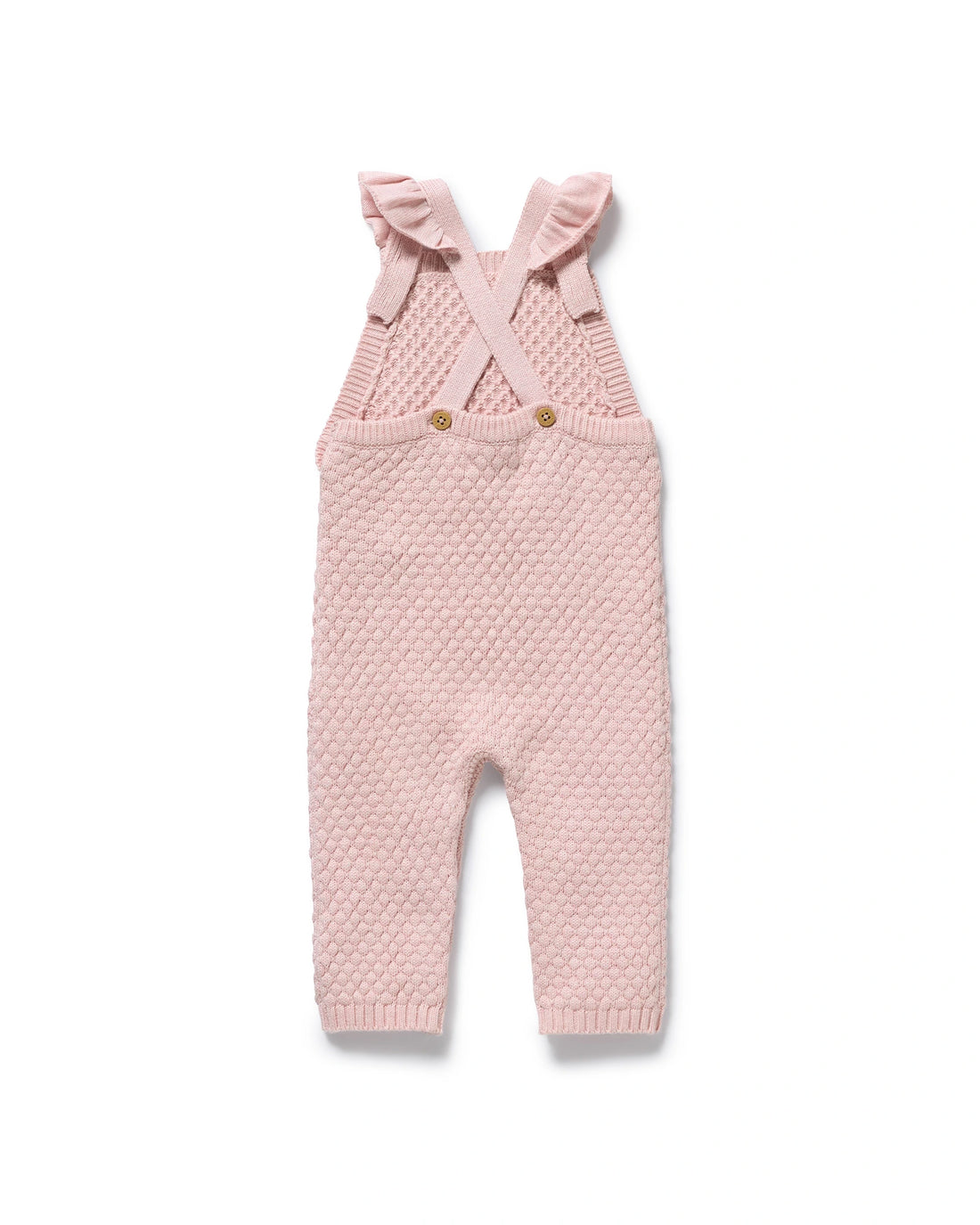 Marshmallow Organic Knitted Bubble Ruffle Overall 6-12 mths