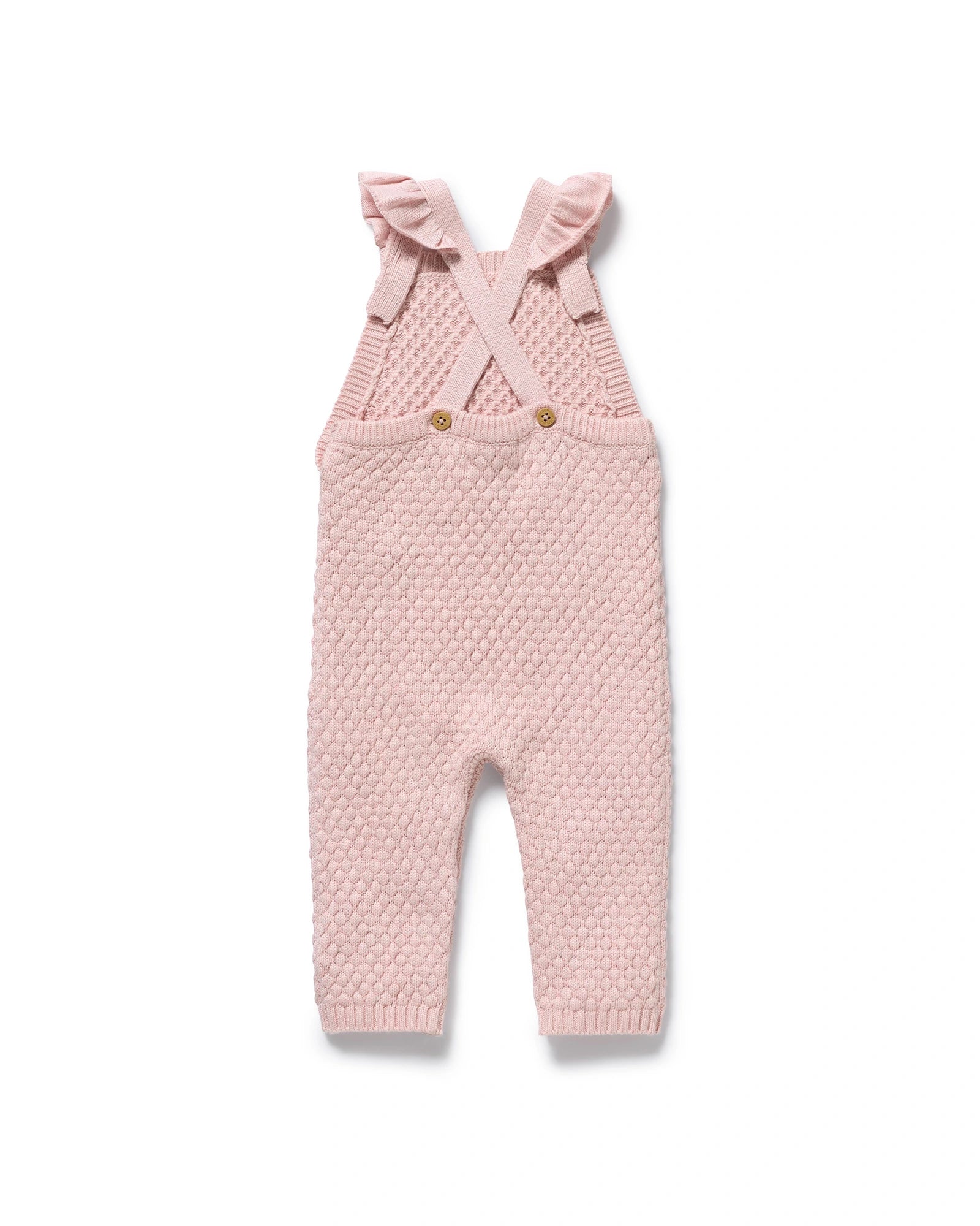 Marshmallow Organic Knitted Bubble Ruffle Overall 6-12 mths