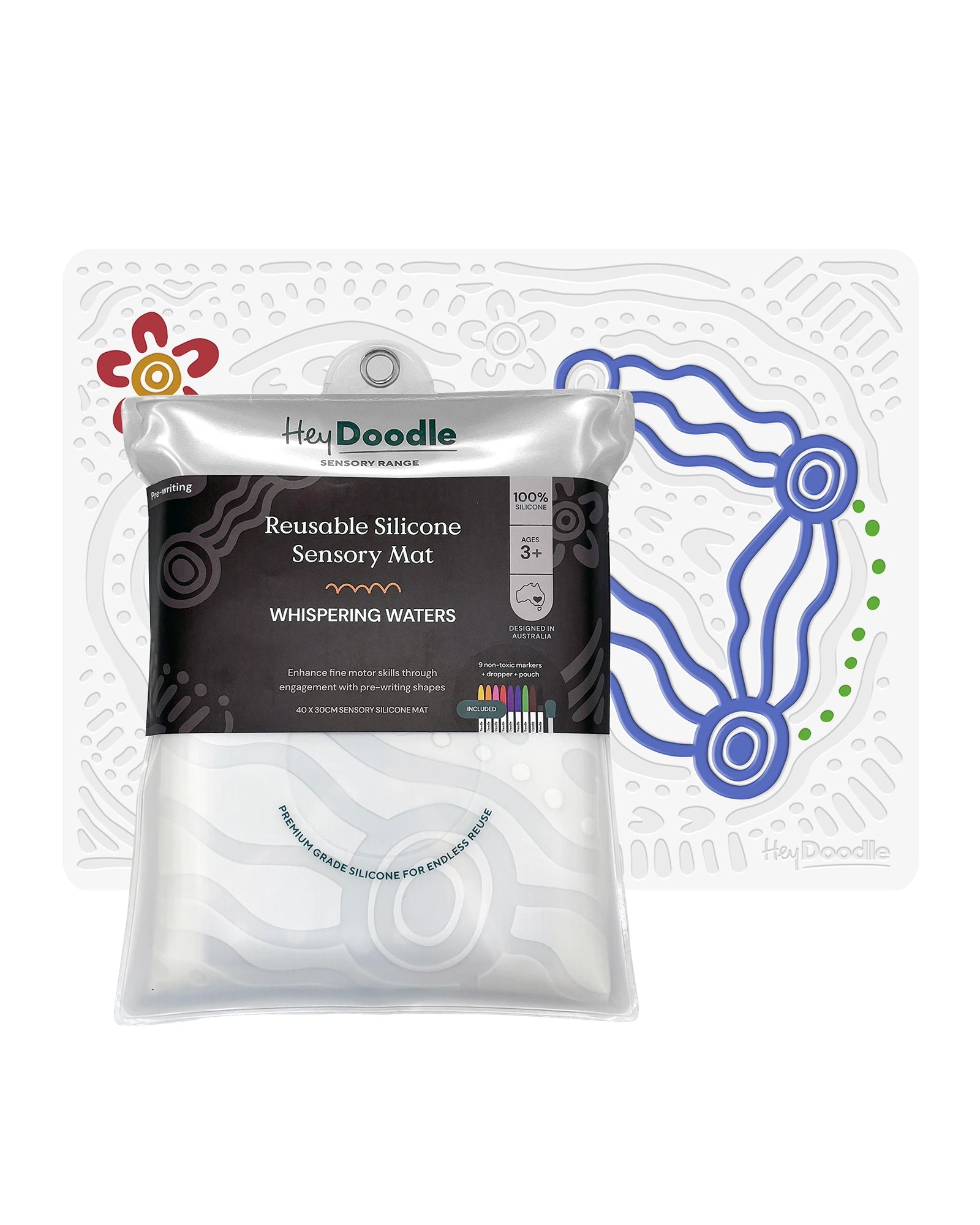 HeyDoodle Whispering Waters Sensory Colouring & Doodle Mat