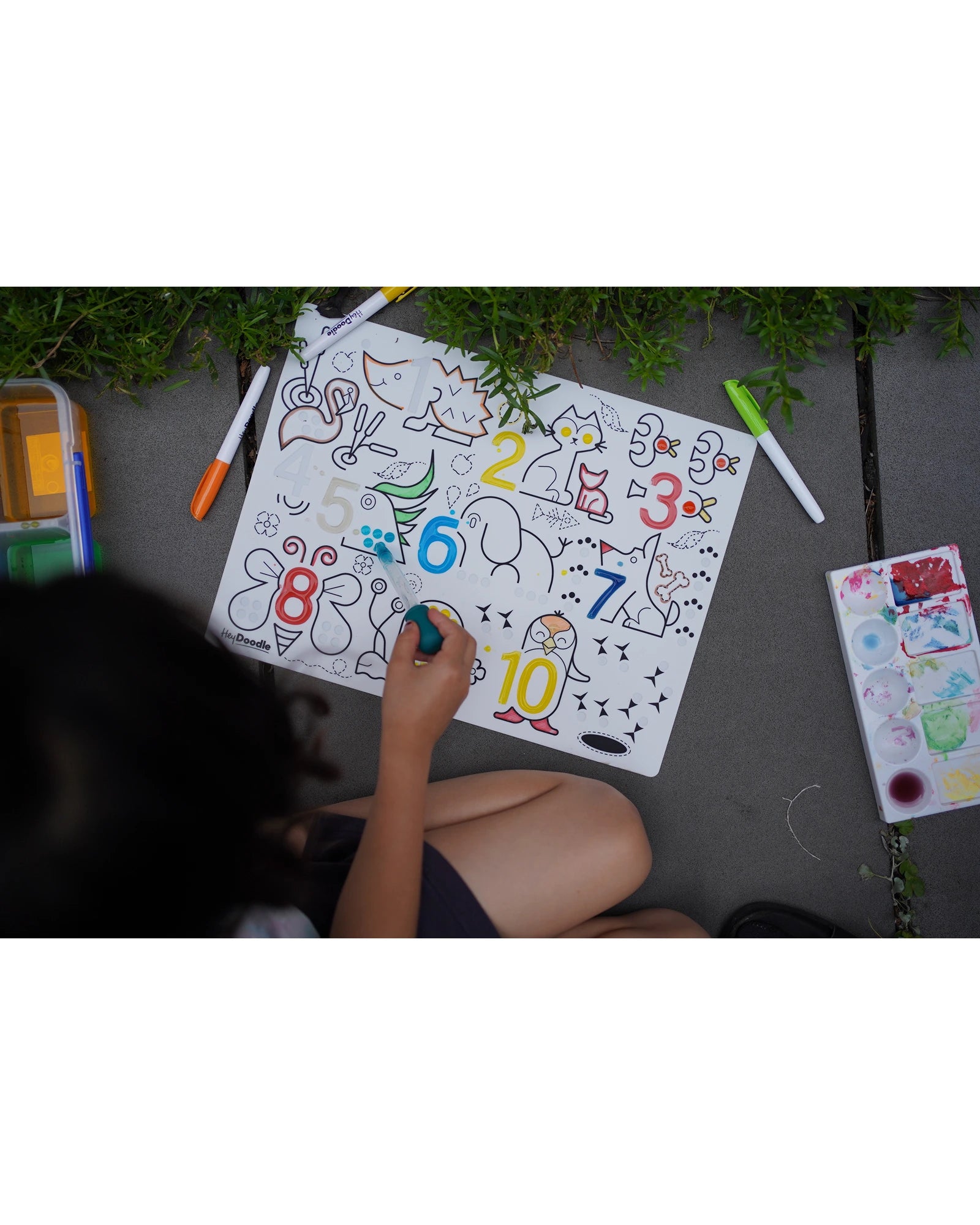 HeyDoodle Wild Digits Sensory Colouring & Doodle Mat
