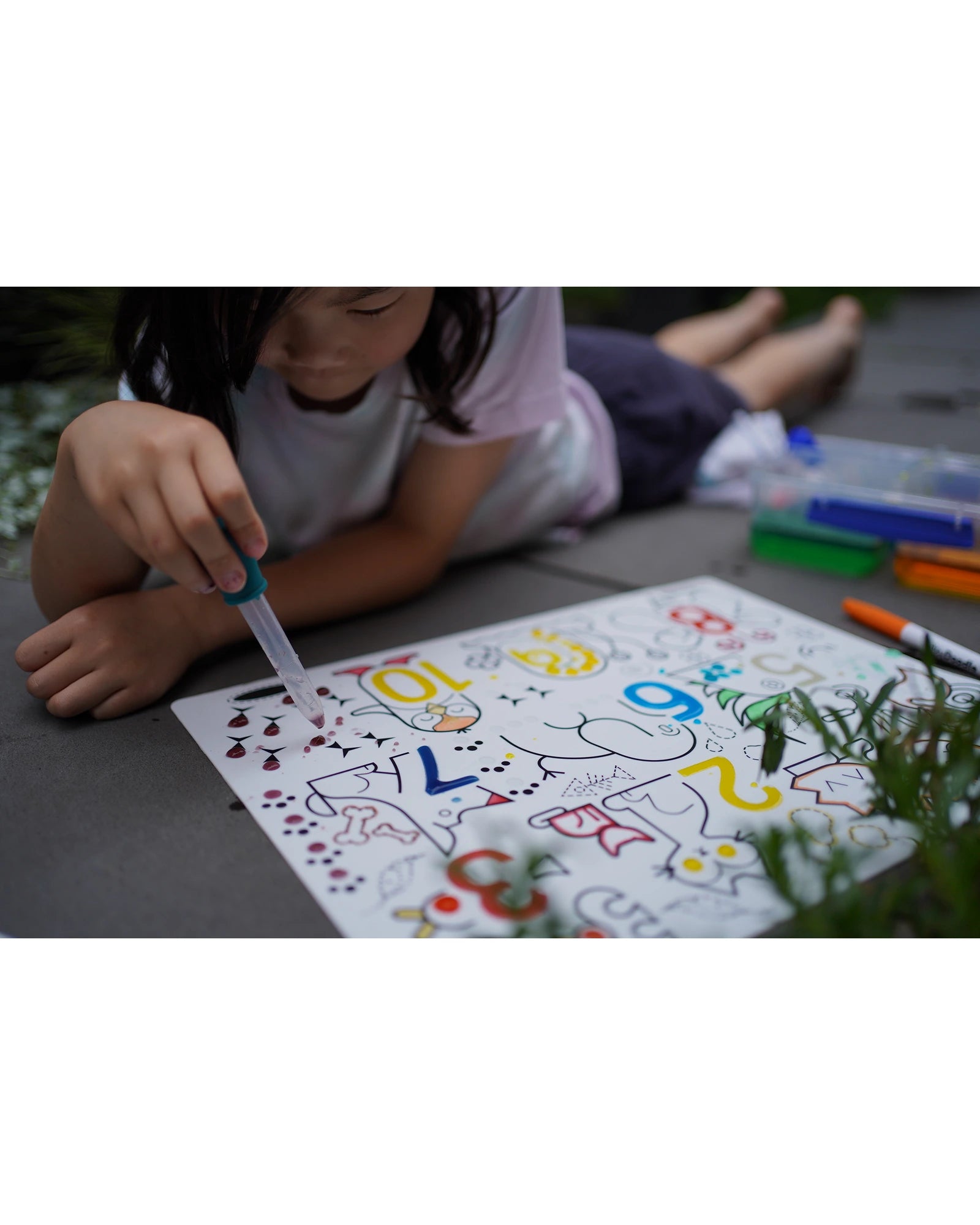 HeyDoodle Wild Digits Sensory Colouring & Doodle Mat