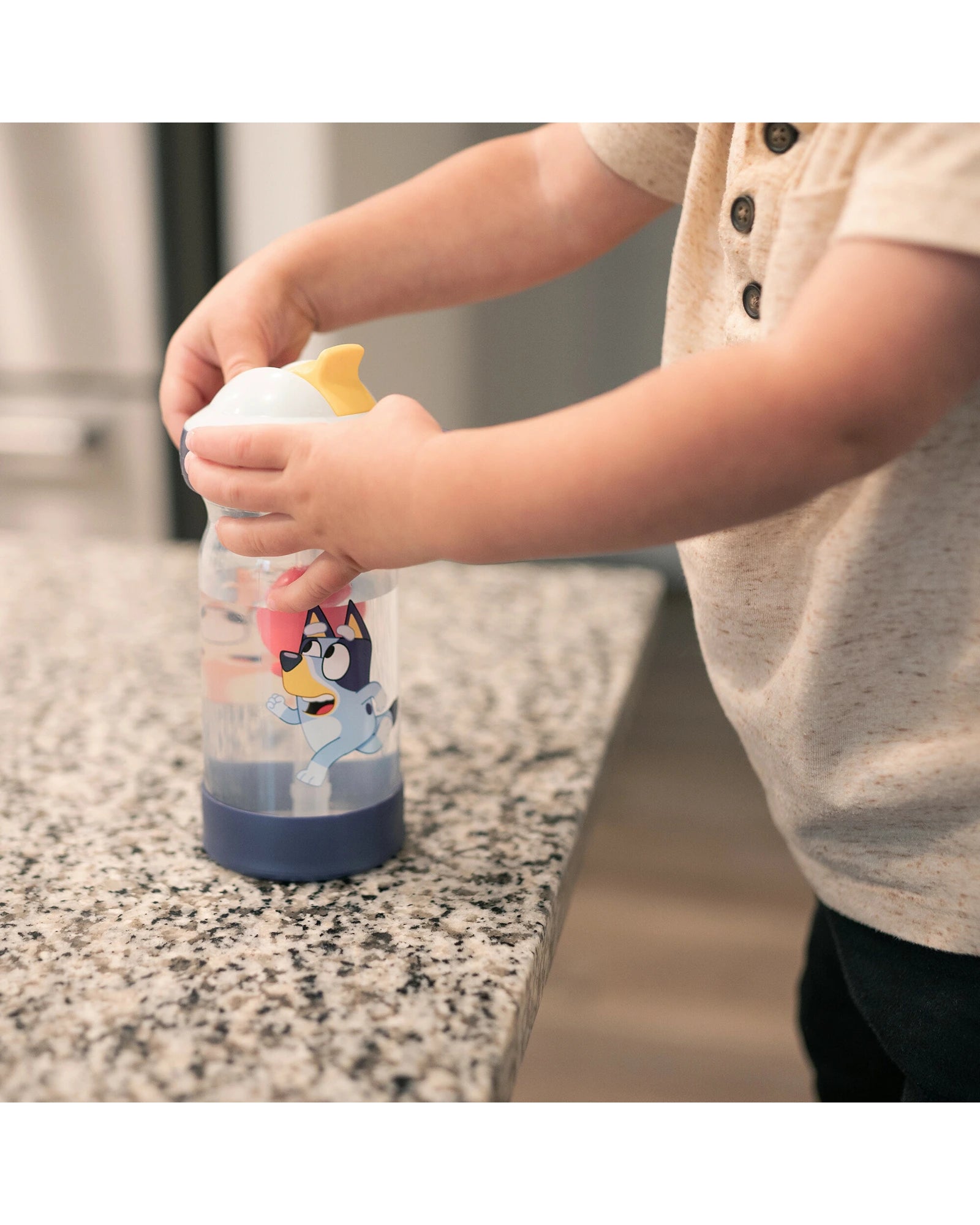 The First Years Bluey Sip & See Toddler Water Bottle