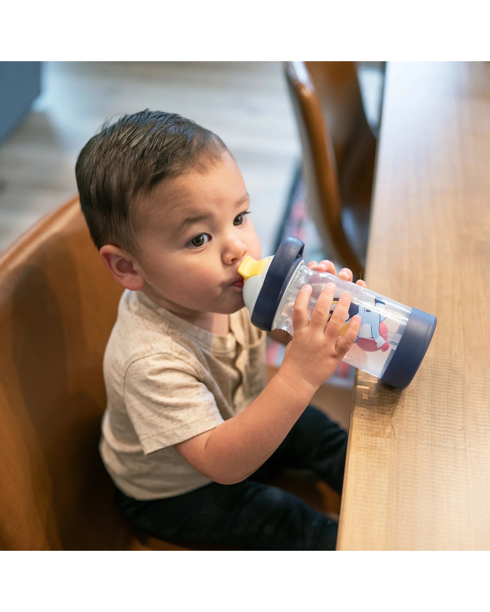 The First Years Bluey Sip & See Toddler Water Bottle