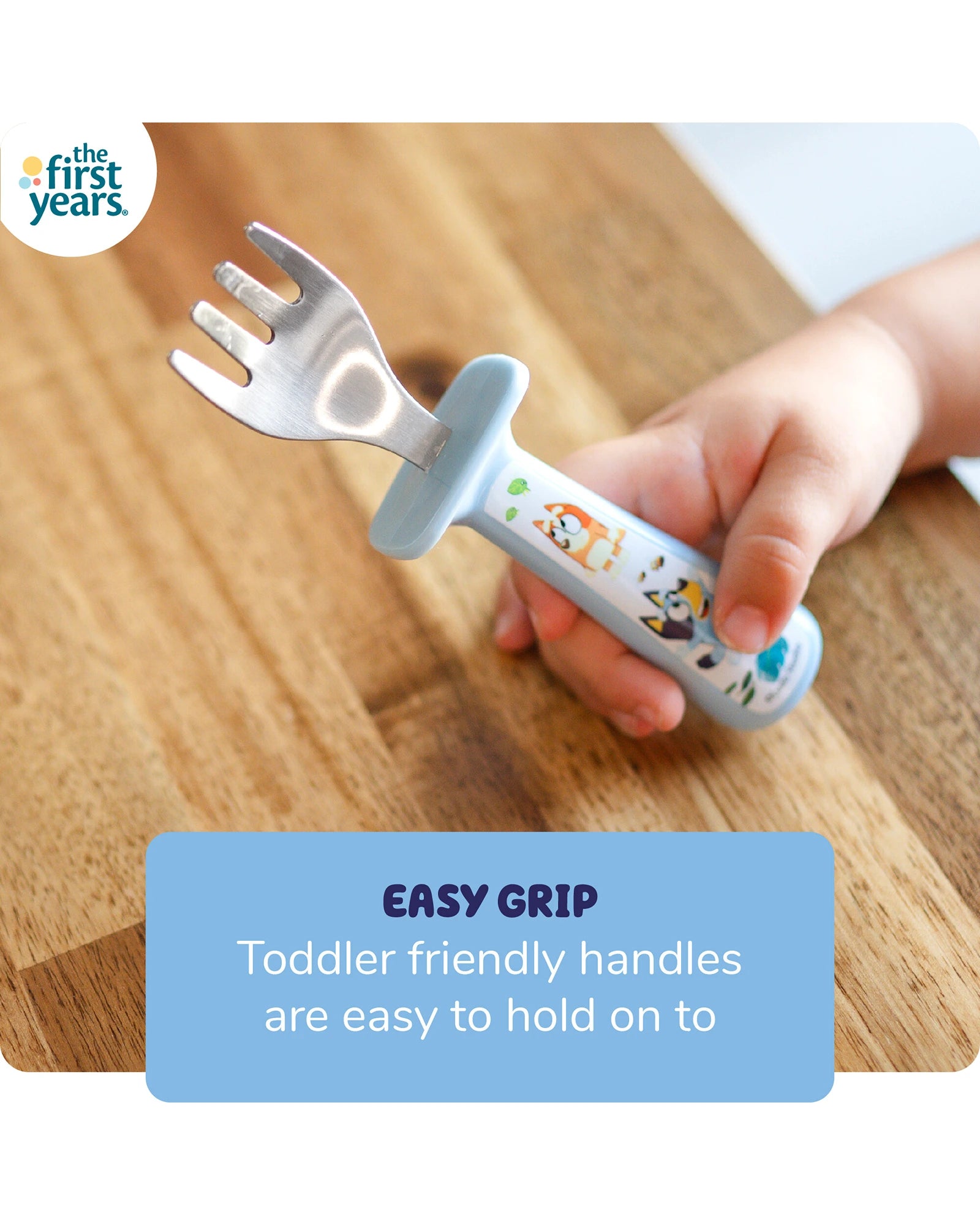 The First Years Bluey Toddler Fork & Spoon Set