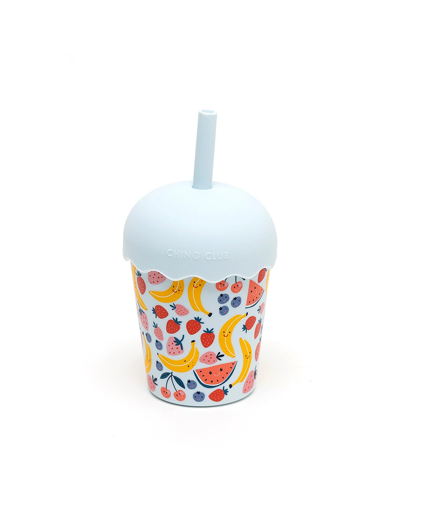 Fruits Blue Mini Smoothie Cup & Straw 200ml