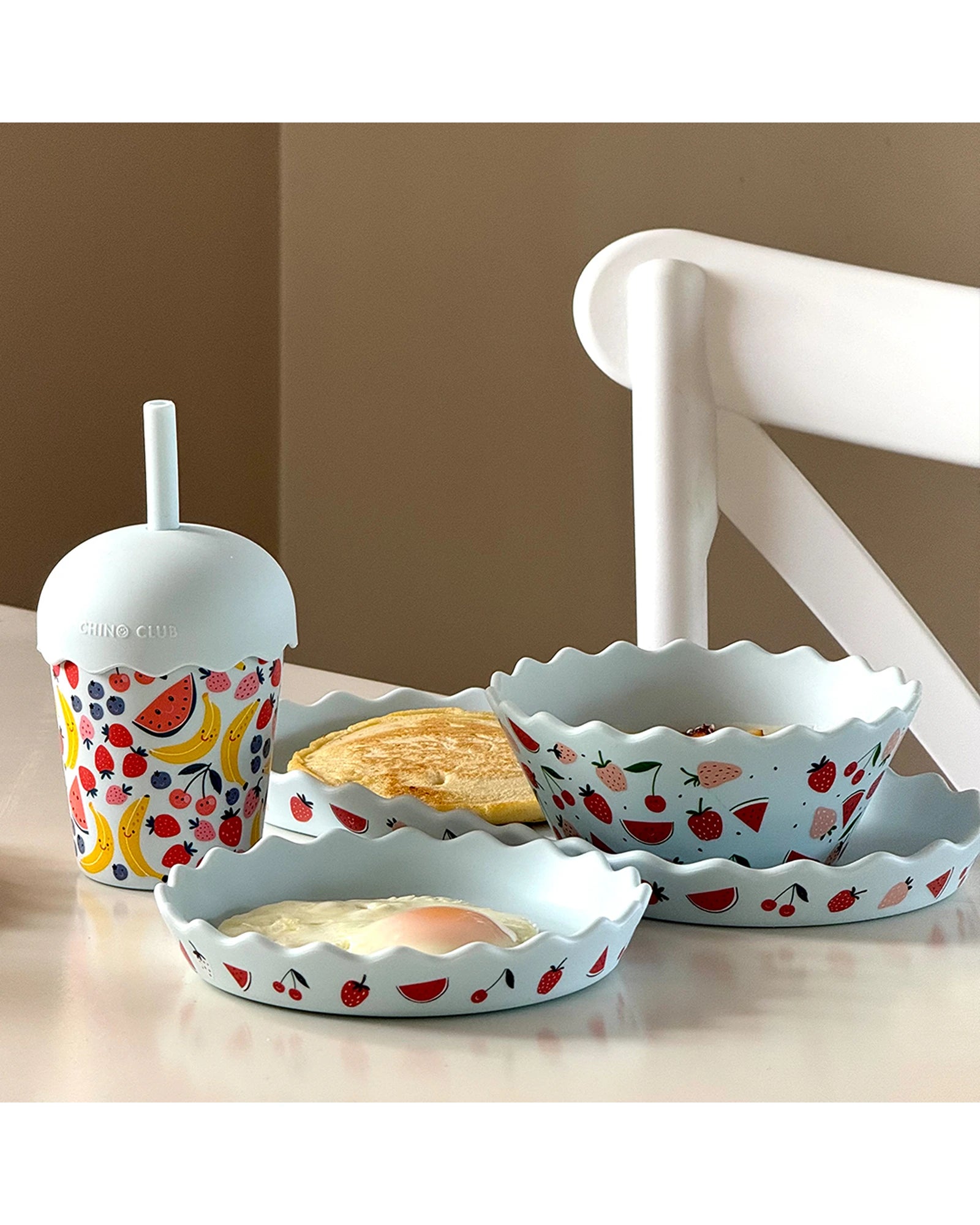 Fruits Blue Mini Smoothie Cup & Straw 200ml