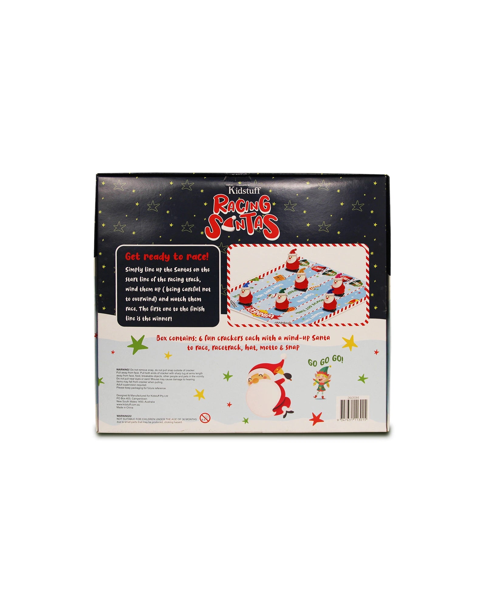 Kidstuff Racing Santa Christmas Crackers