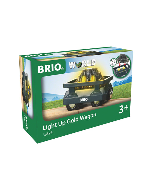 Brio Light Up Gold Wagon 2 Pieces