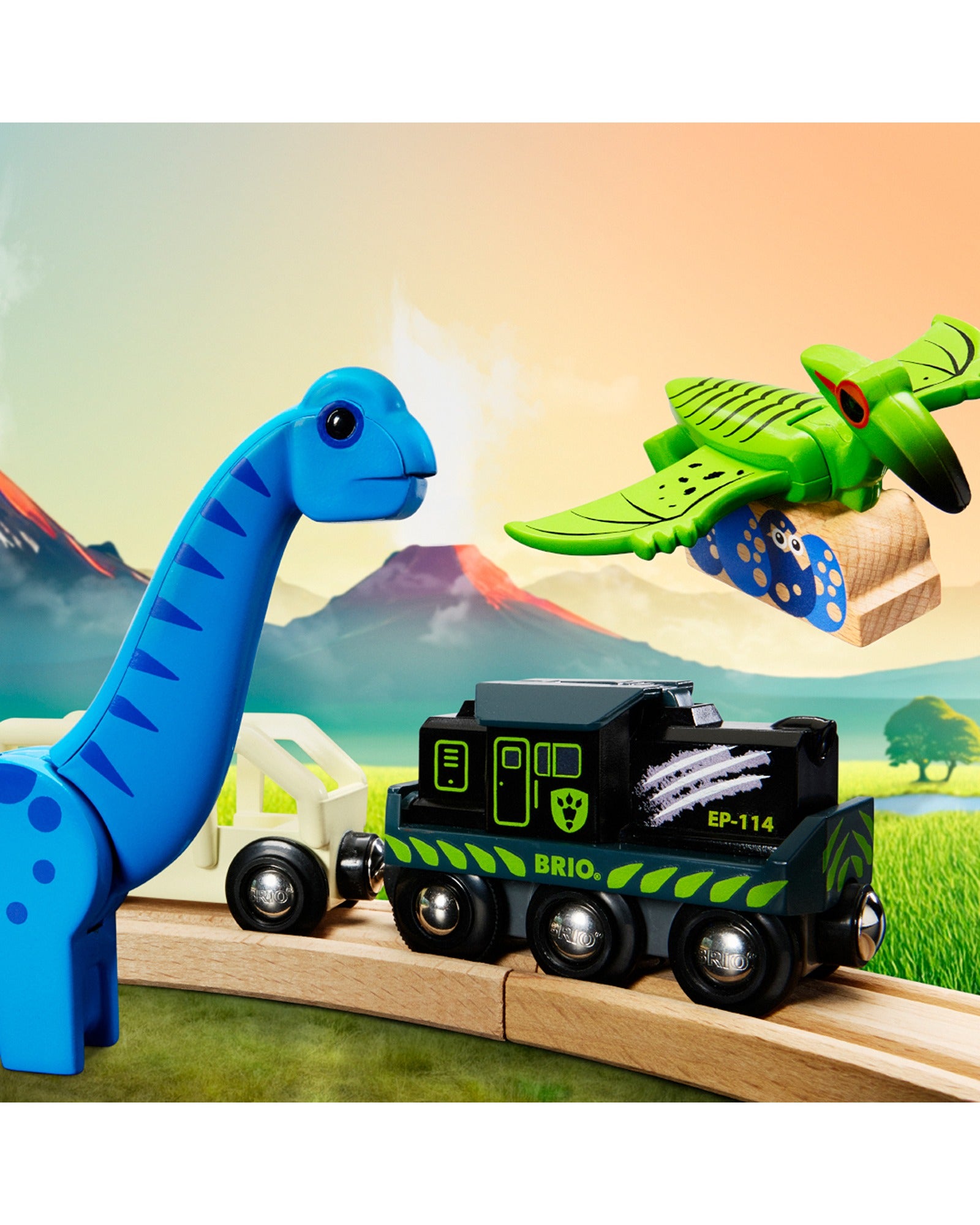Brio Dinosaur Battery Train 5 Pieces