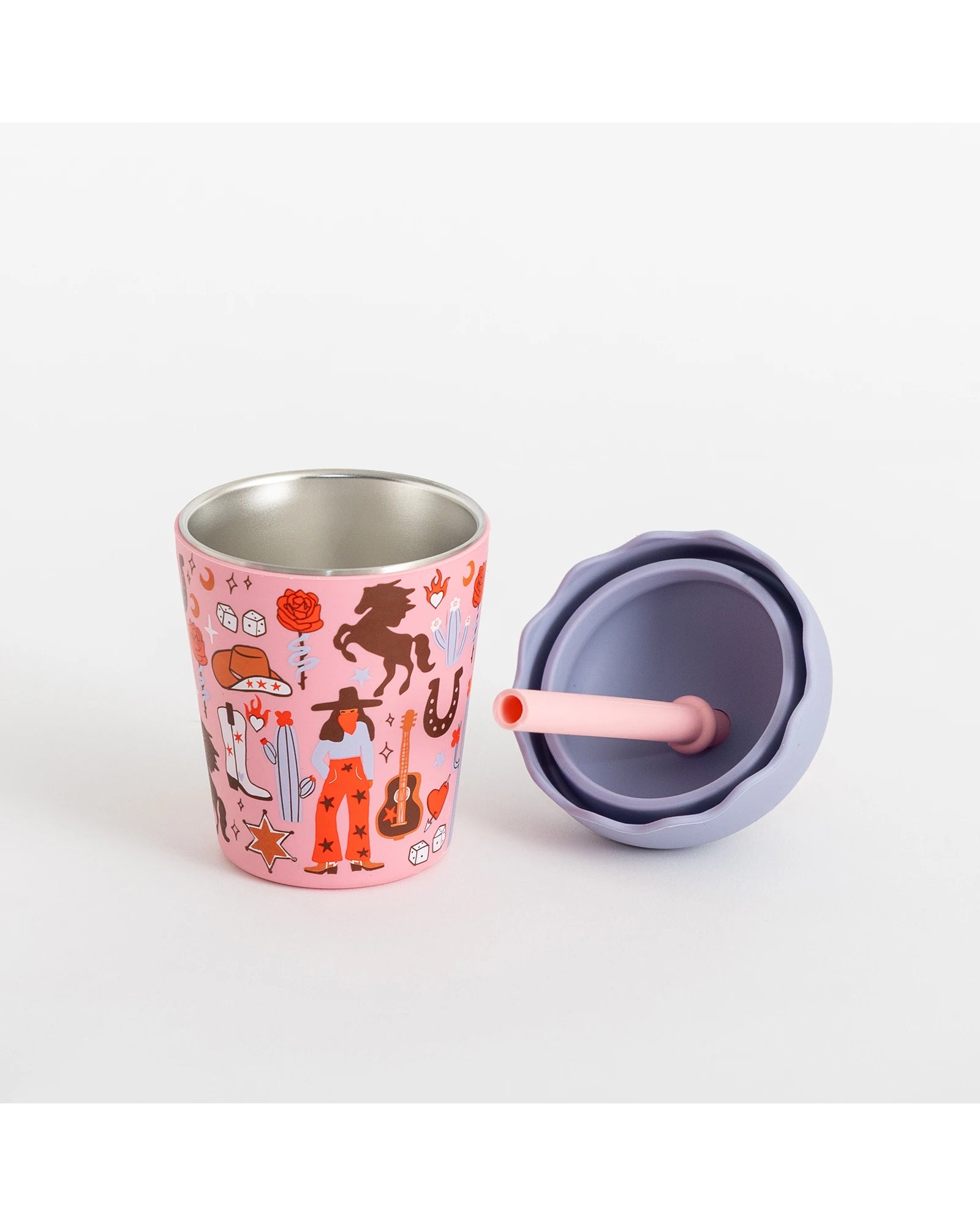 Cowgirl Mini Smoothie Cup & Straw 200ml