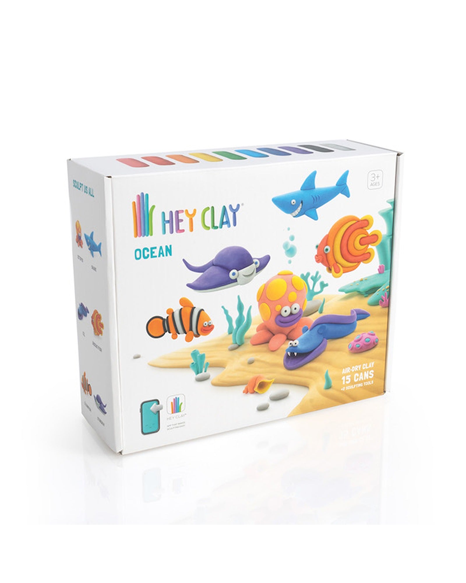 Hey Clay Ocean Large Pack 15 Cans 2 Tools — Kidstuff