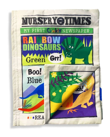 Jo & NicS Crinkly Cloth Books - Rainbow Dinosaurs