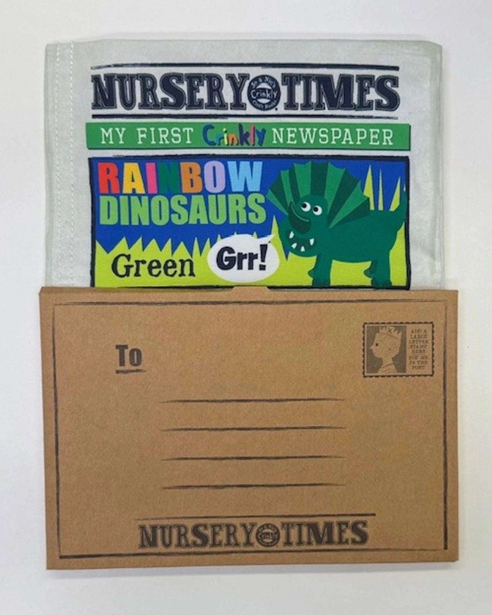 Jo & NicS Crinkly Cloth Books - Rainbow Dinosaurs