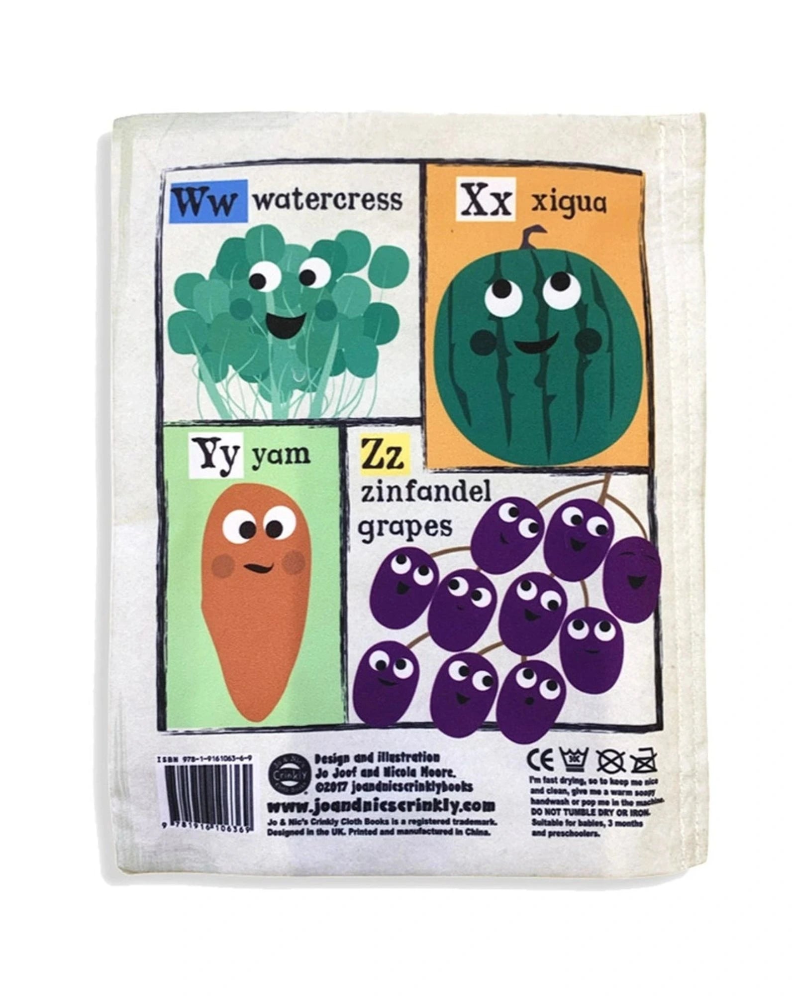 Jo & NicS Crinkly Cloth Books - Fruit & Veg