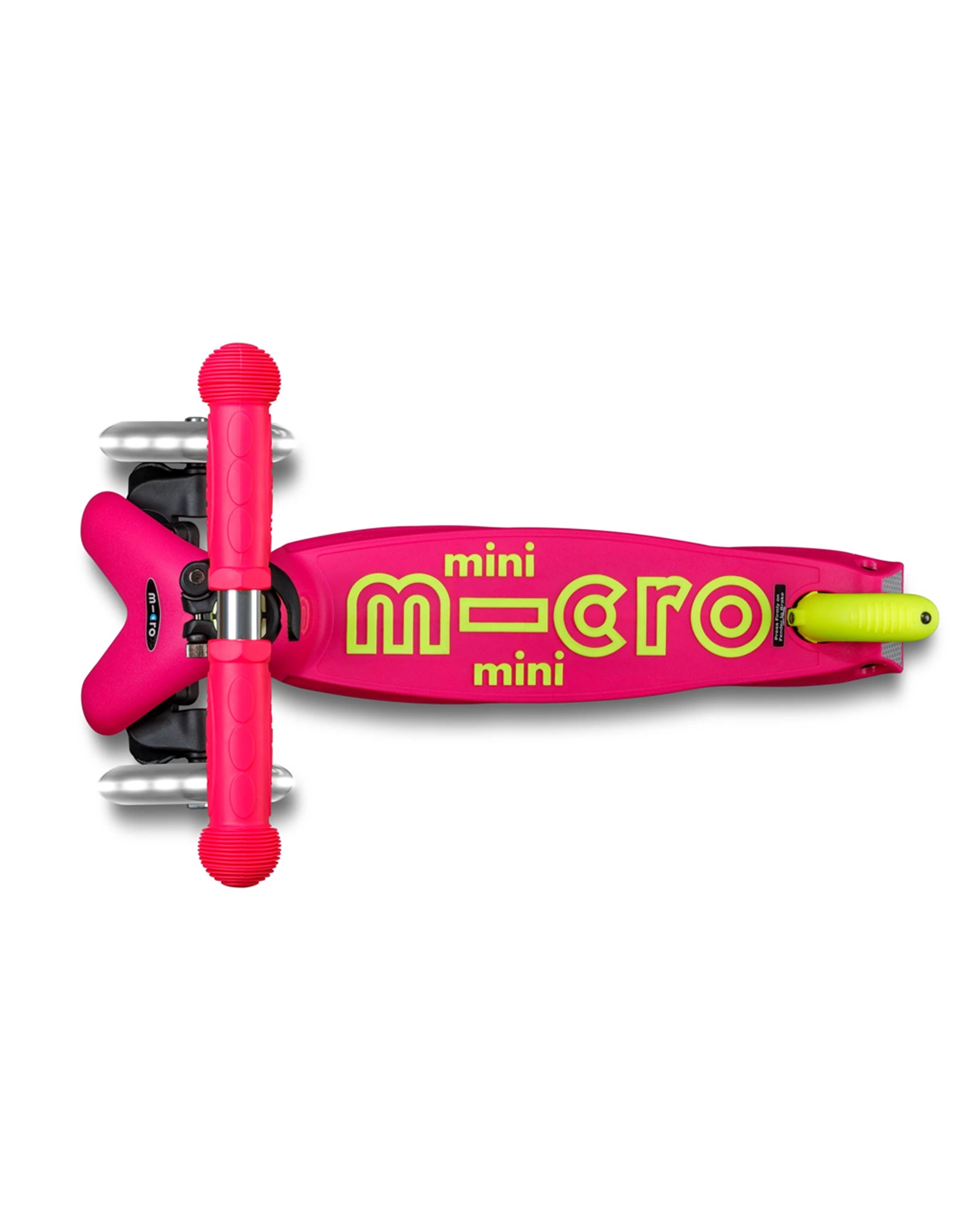 Micro Mini Deluxe 3-Wheel Foldable LED Scooter Yellow/Pink