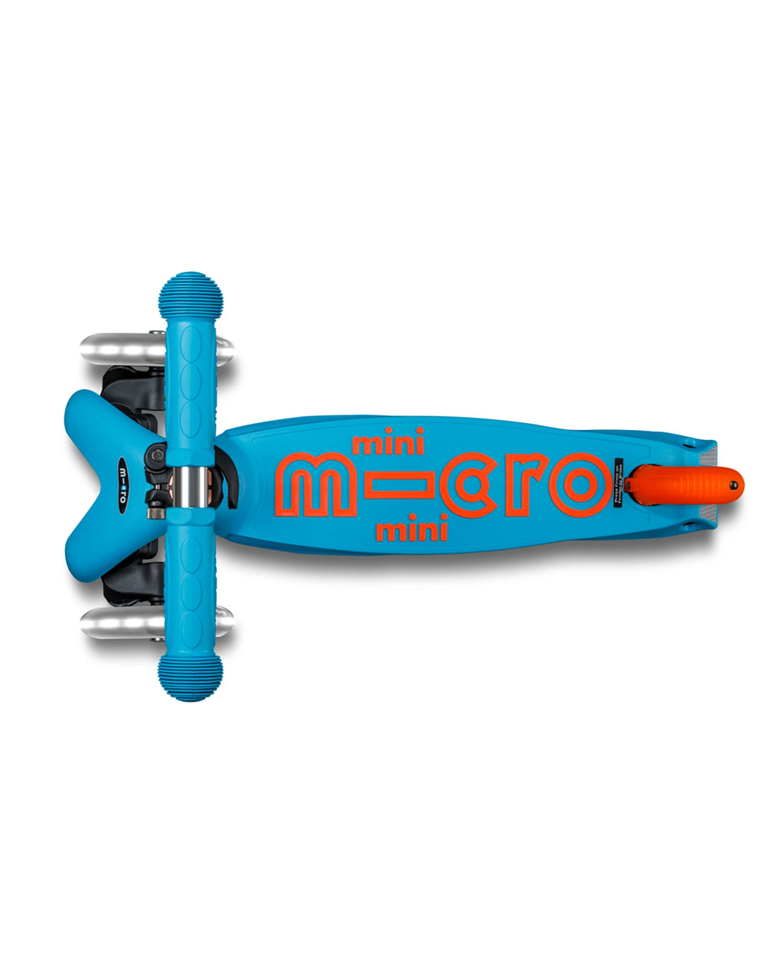 Micro Mini Deluxe 3-Wheel Foldable LED Scooter Orange/Blue