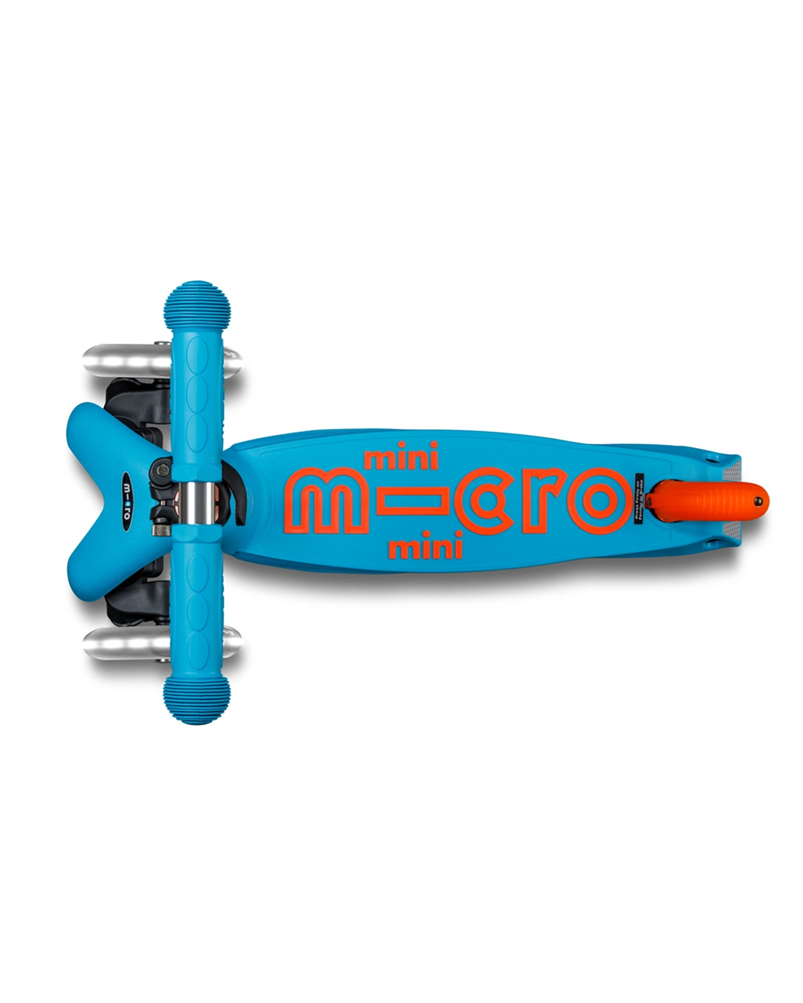 Micro Mini Deluxe 3-Wheel Foldable LED Scooter Orange/Blue