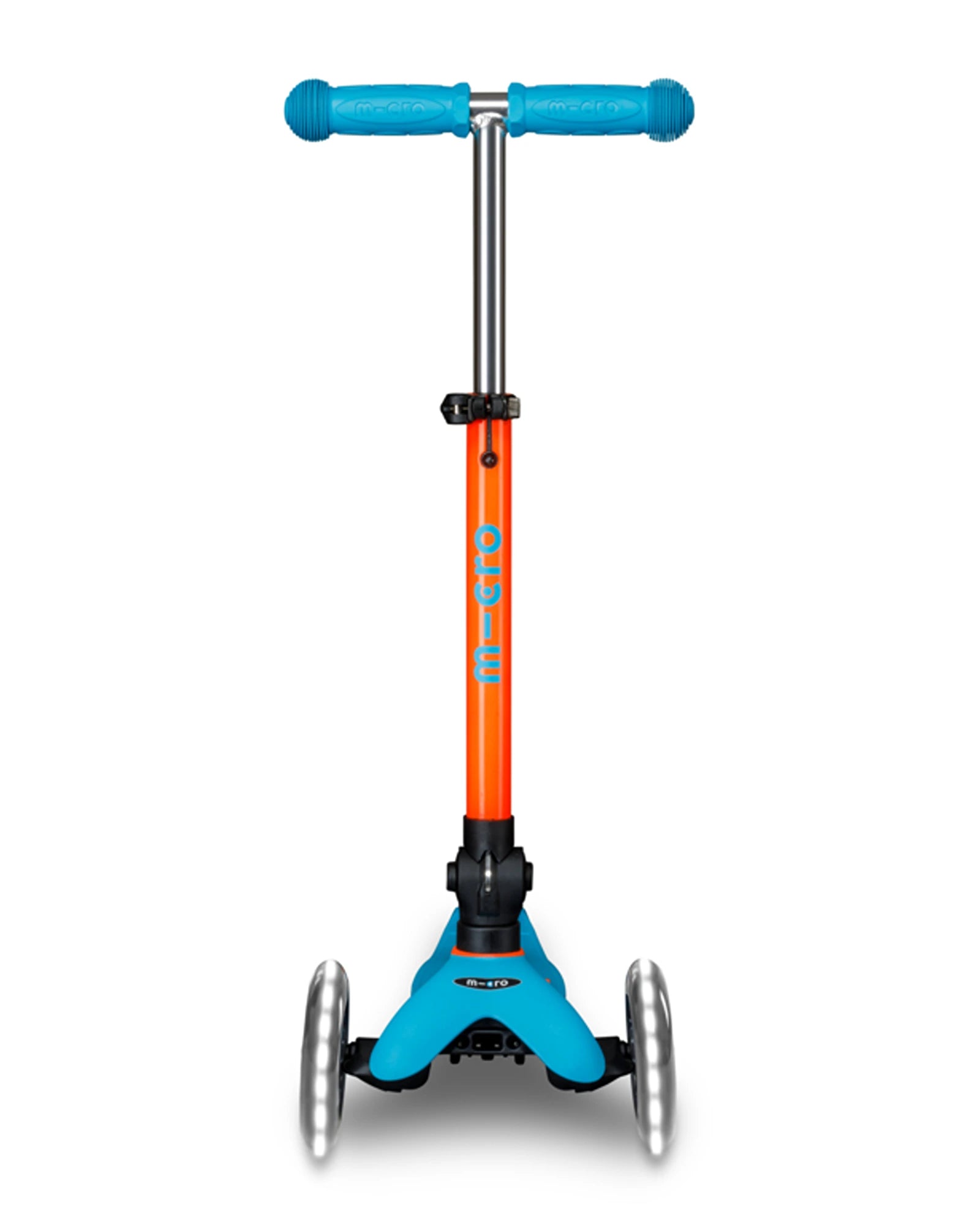 Micro Mini Deluxe 3-Wheel Foldable LED Scooter Orange/Blue