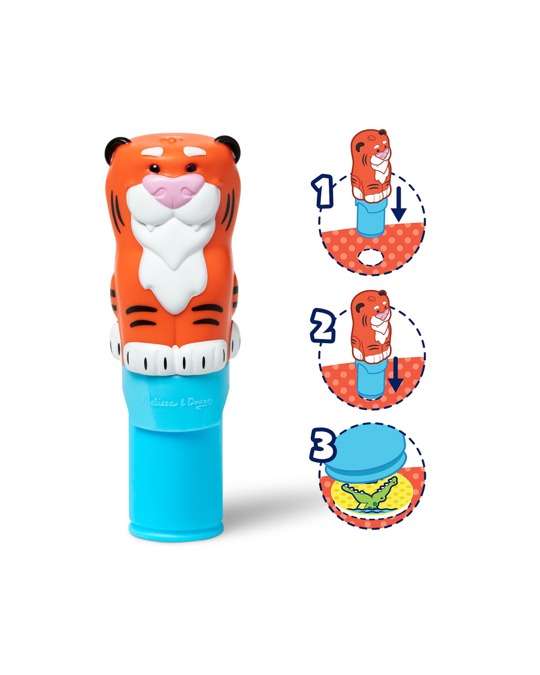 Melissa and Doug Sticker Wow Sticker Stamper And Activity Pad Tiger
