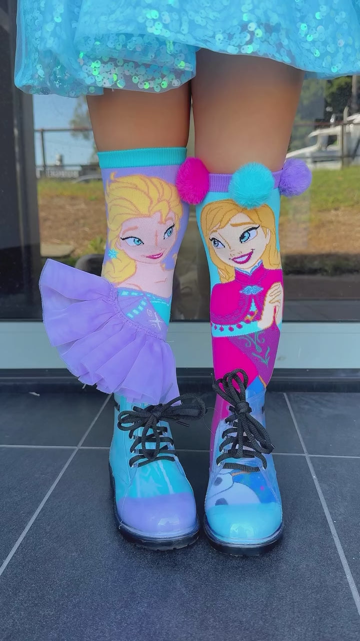 MADMIA Elsa & Anna Socks Toddler Ages 3-5